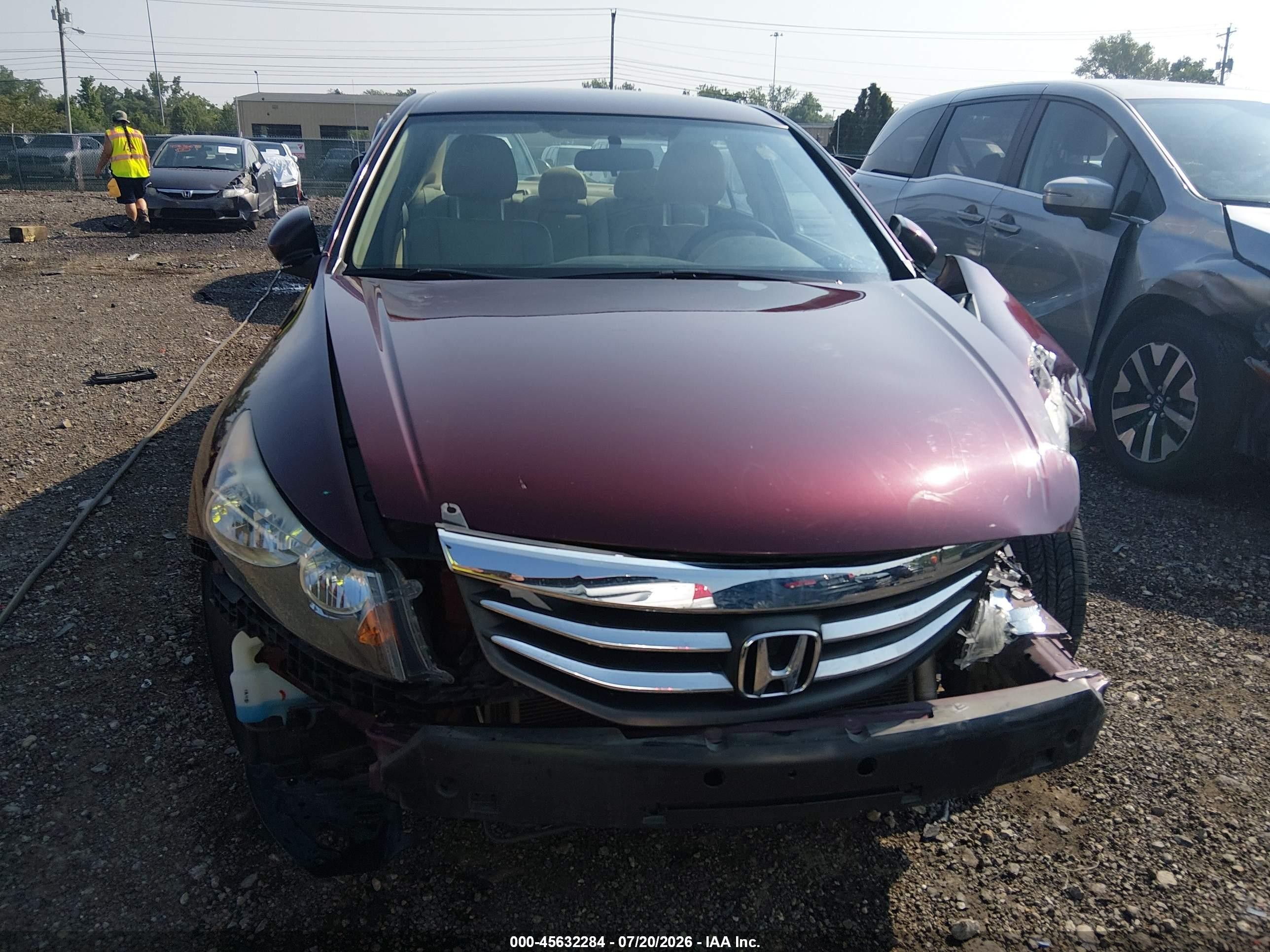 2012 Honda Accord Sdn Lx Темно-бордовый vin: 1HGCP2F39CA241657