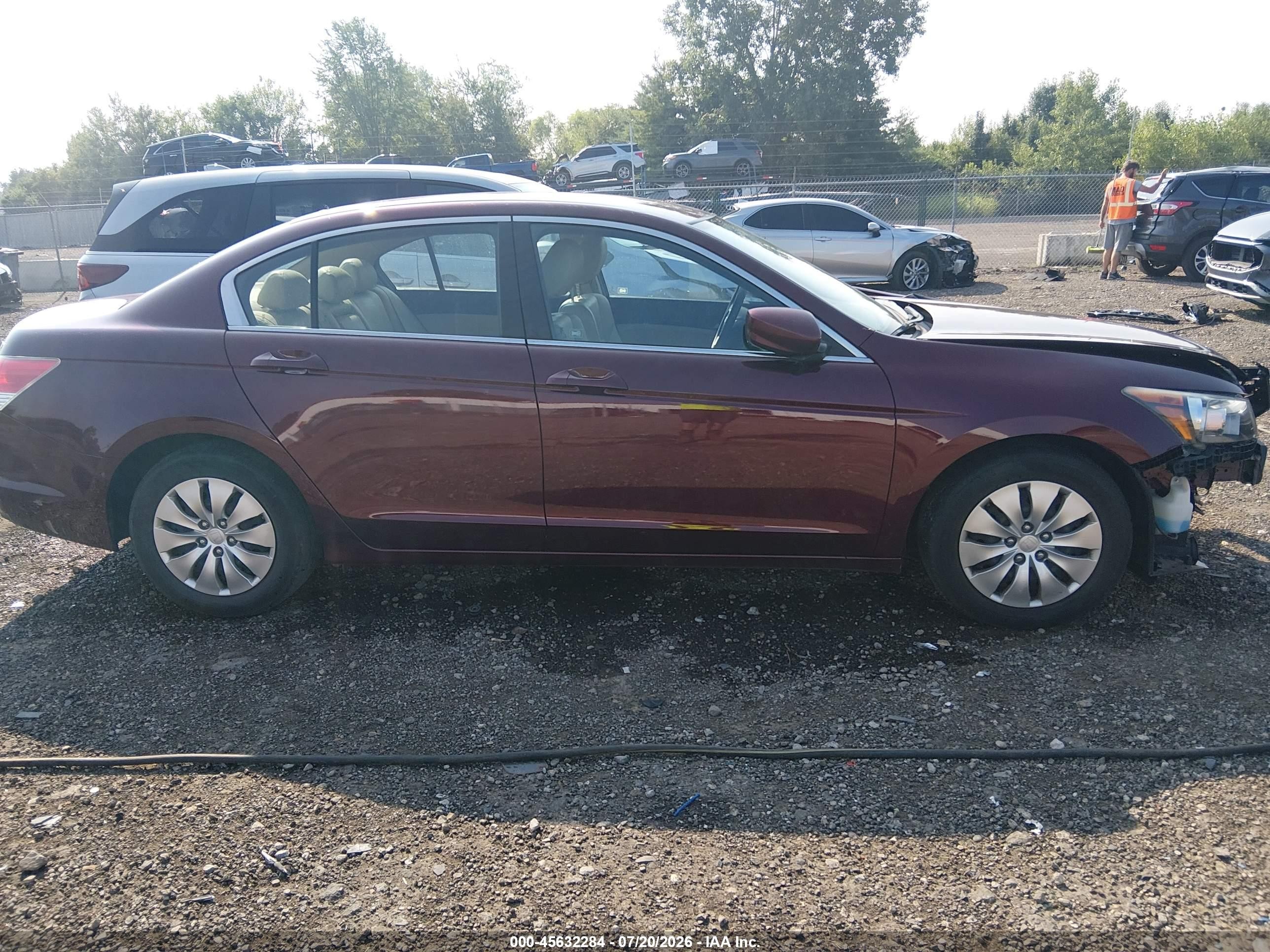 2012 Honda Accord Sdn Lx Темно-бордовый vin: 1HGCP2F39CA241657