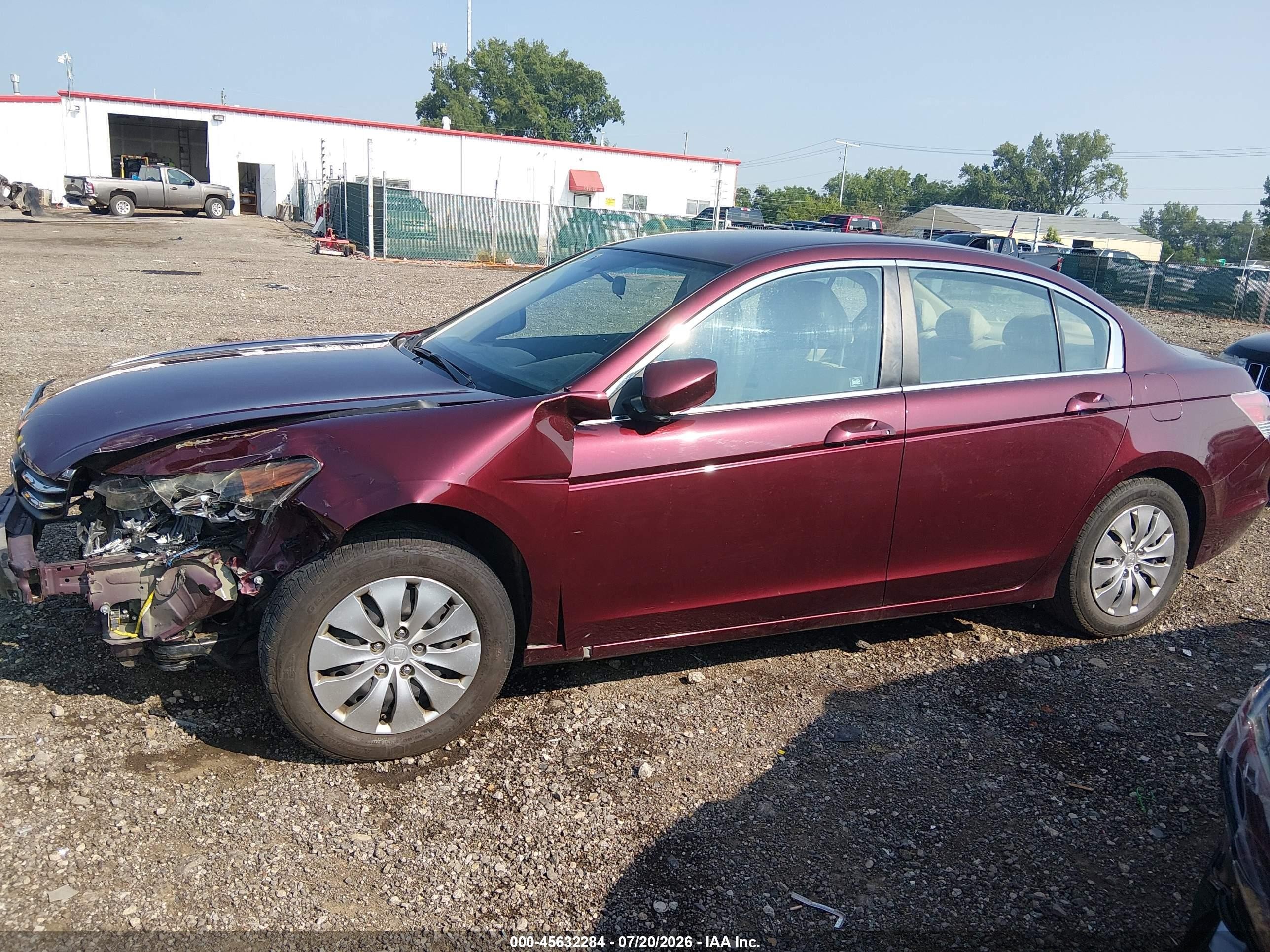 2012 Honda Accord Sdn Lx Темно-бордовый vin: 1HGCP2F39CA241657