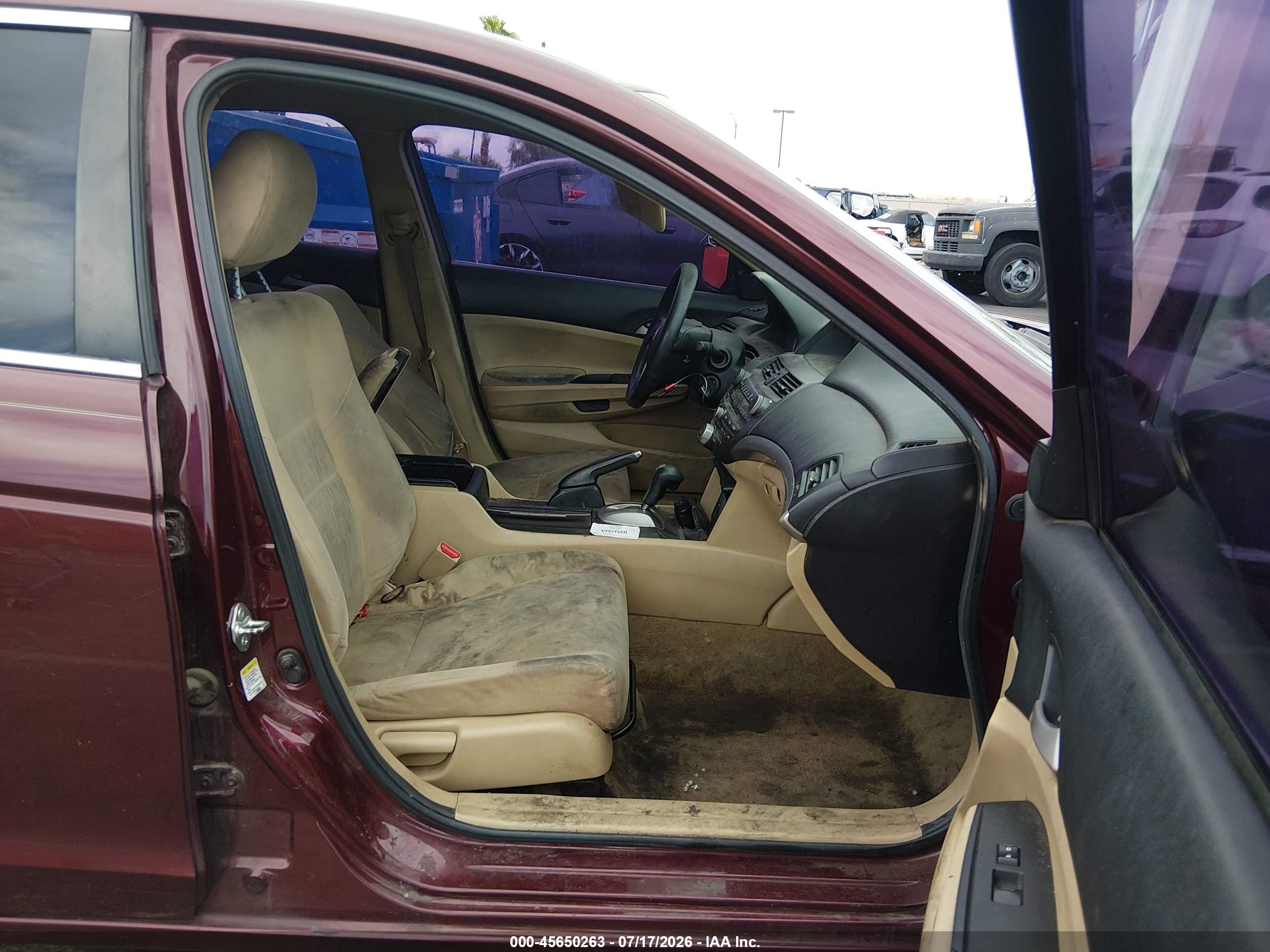 2012 Honda Accord Sdn Lx Бордовый vin: 1HGCP2F39CA241710