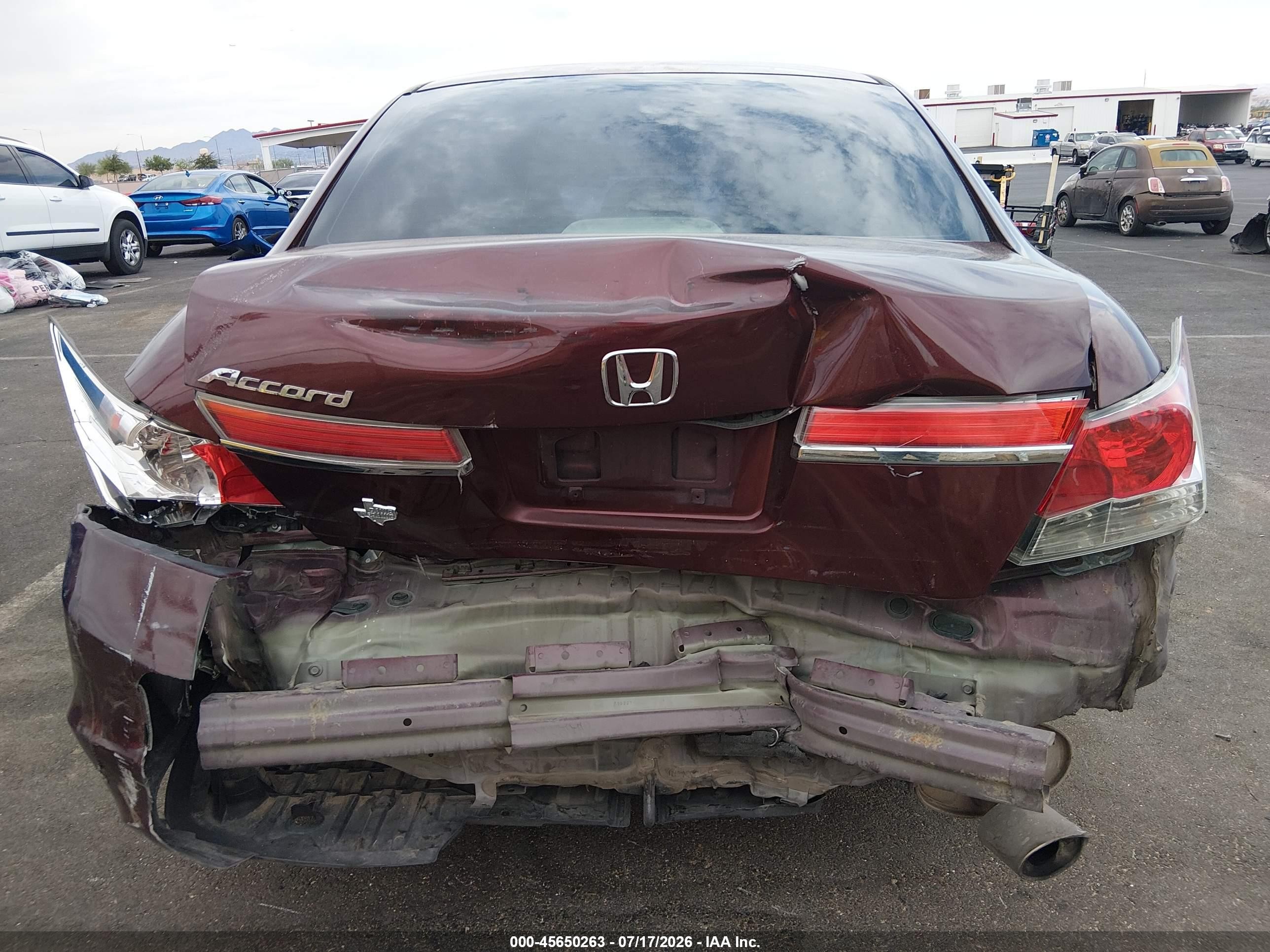 2012 Honda Accord Sdn Lx Бордовый vin: 1HGCP2F39CA241710