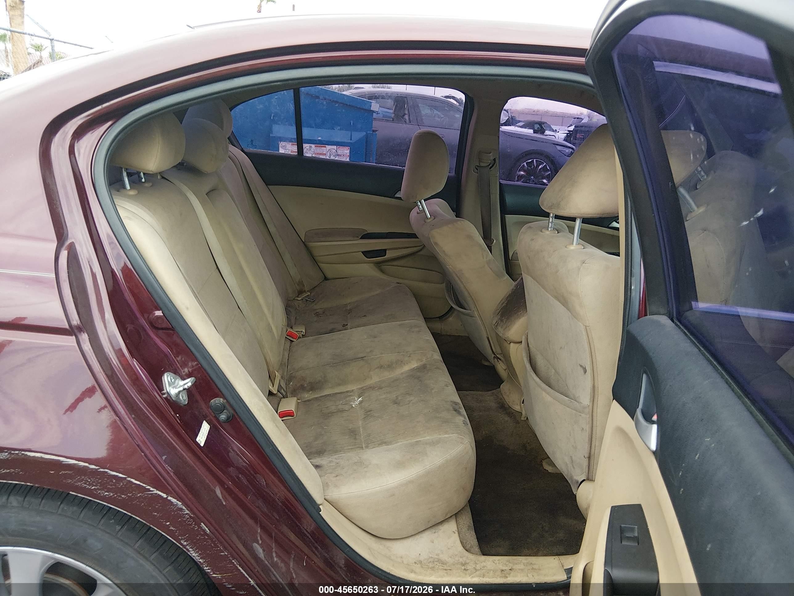 2012 Honda Accord Sdn Lx Бордовый vin: 1HGCP2F39CA241710
