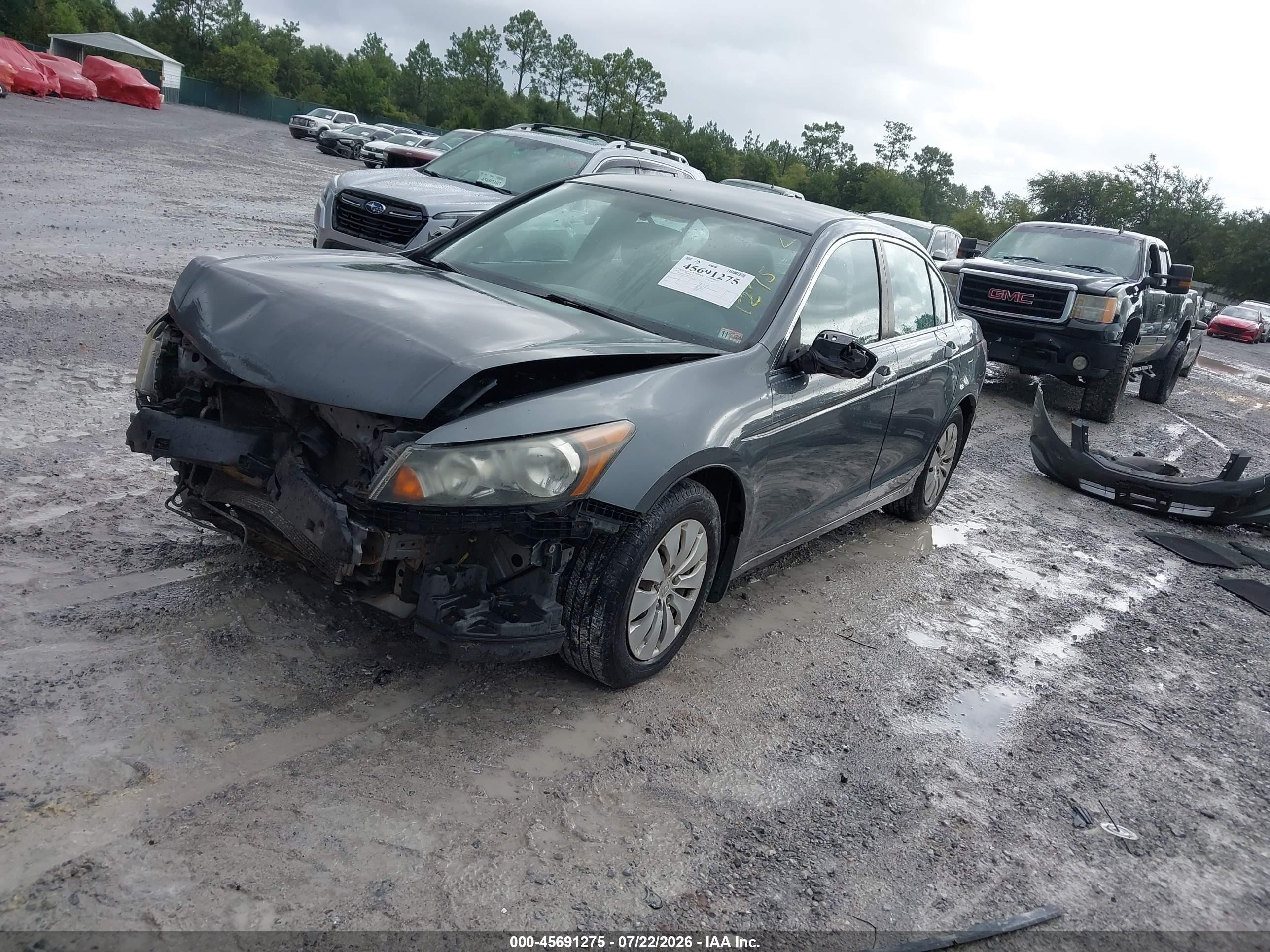 2010 Honda Accord 2.4 Lx Gray vin: 1HGCP2F3XAA044347