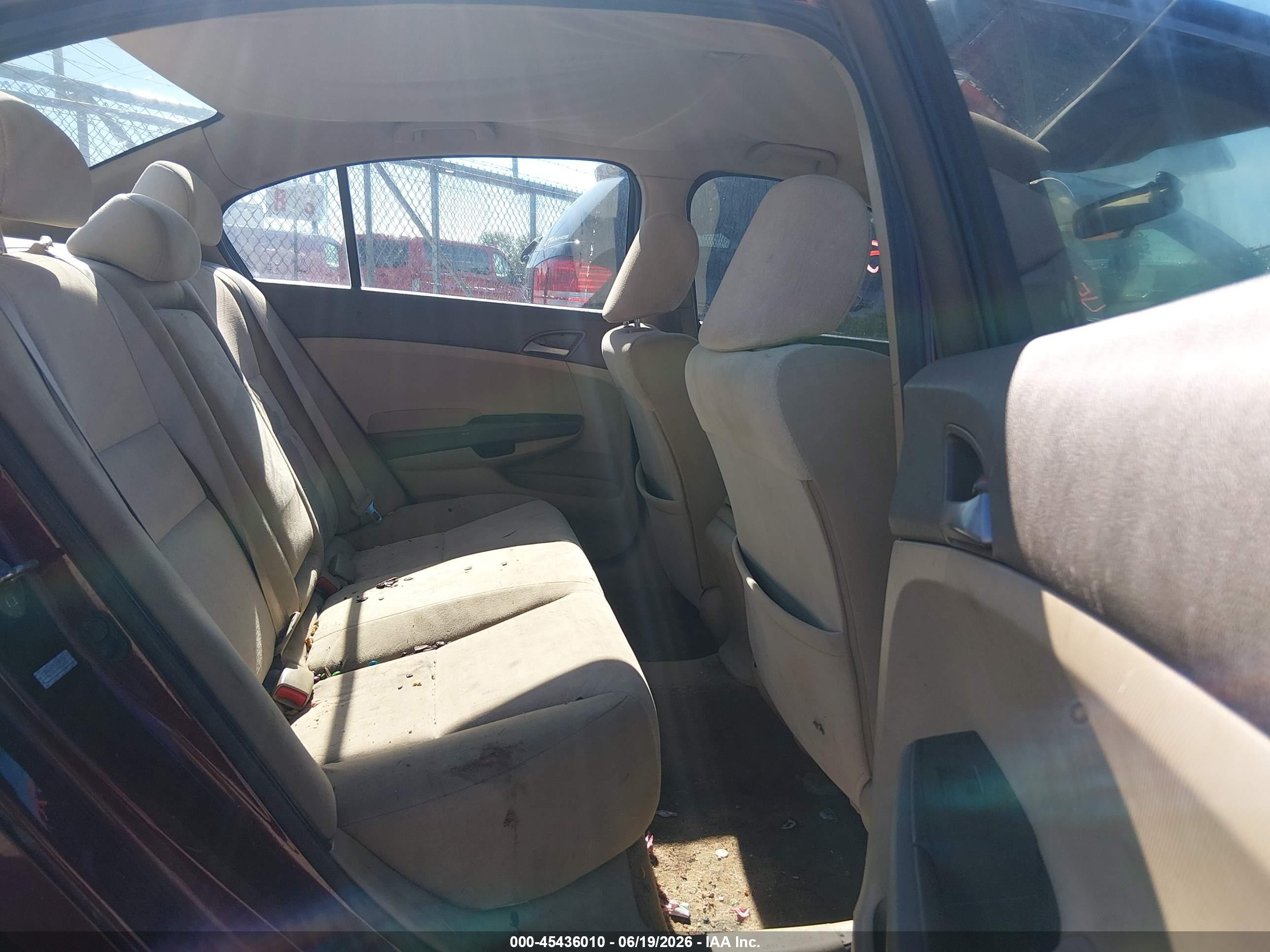 2010 Honda Accord 2.4 Lx Burgundy vin: 1HGCP2F3XAA116888