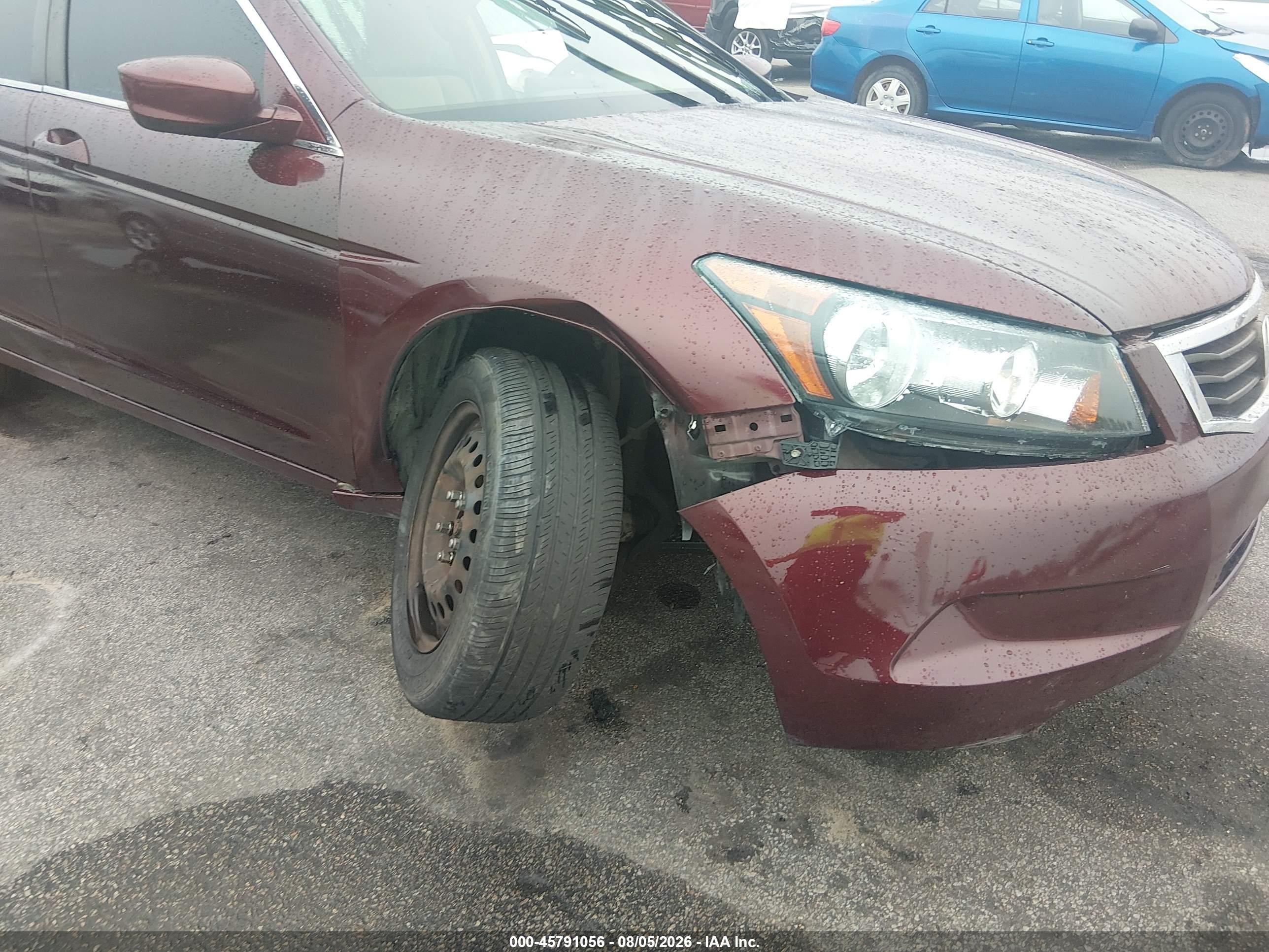 2010 Honda Accord 2.4 Lx Red vin: 1HGCP2F3XAA122870