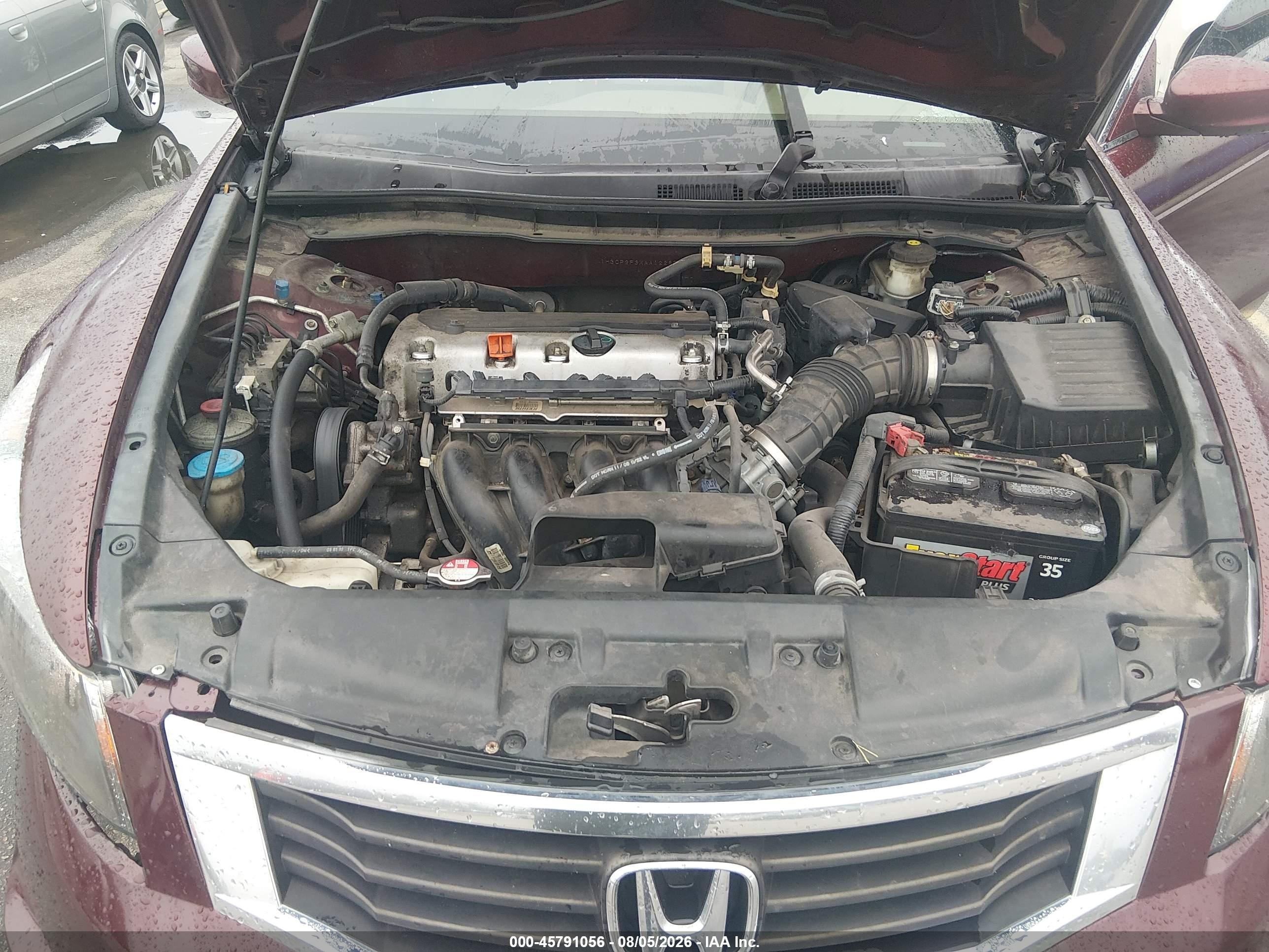 2010 Honda Accord 2.4 Lx Red vin: 1HGCP2F3XAA122870