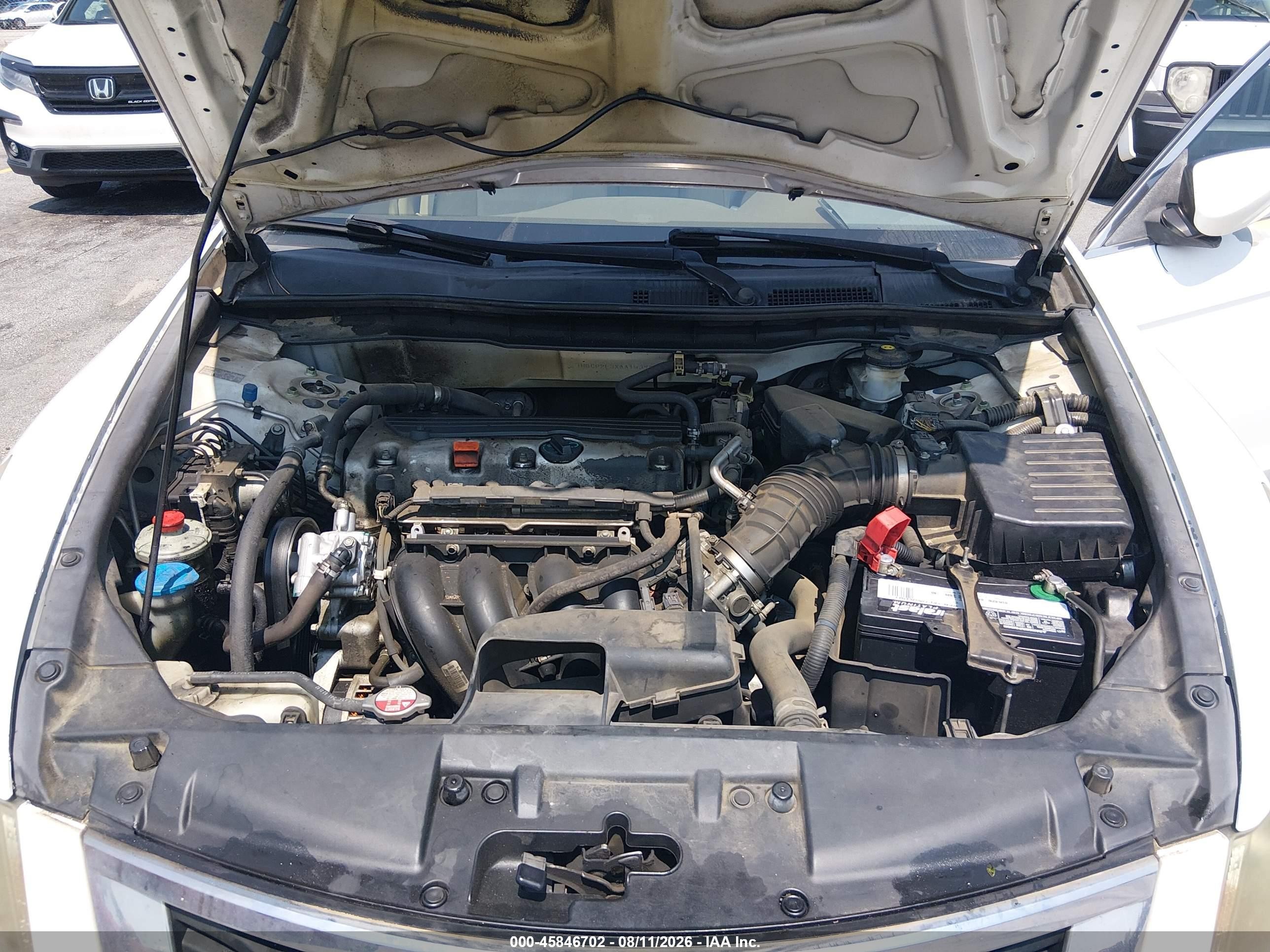 2010 Honda Accord 2.4 Lx White vin: 1HGCP2F3XAA153942