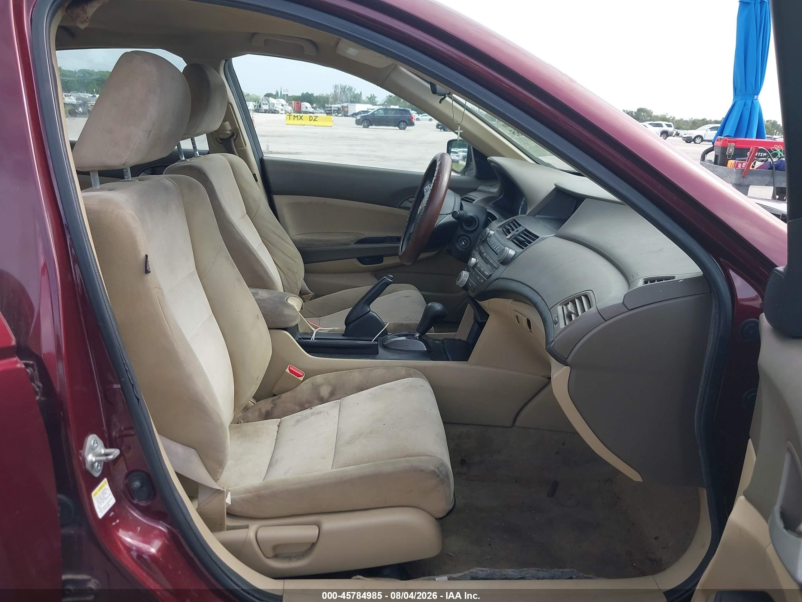 2010 Honda Accord 2.4 Lx Бордовый vin: 1HGCP2F3XAA190618