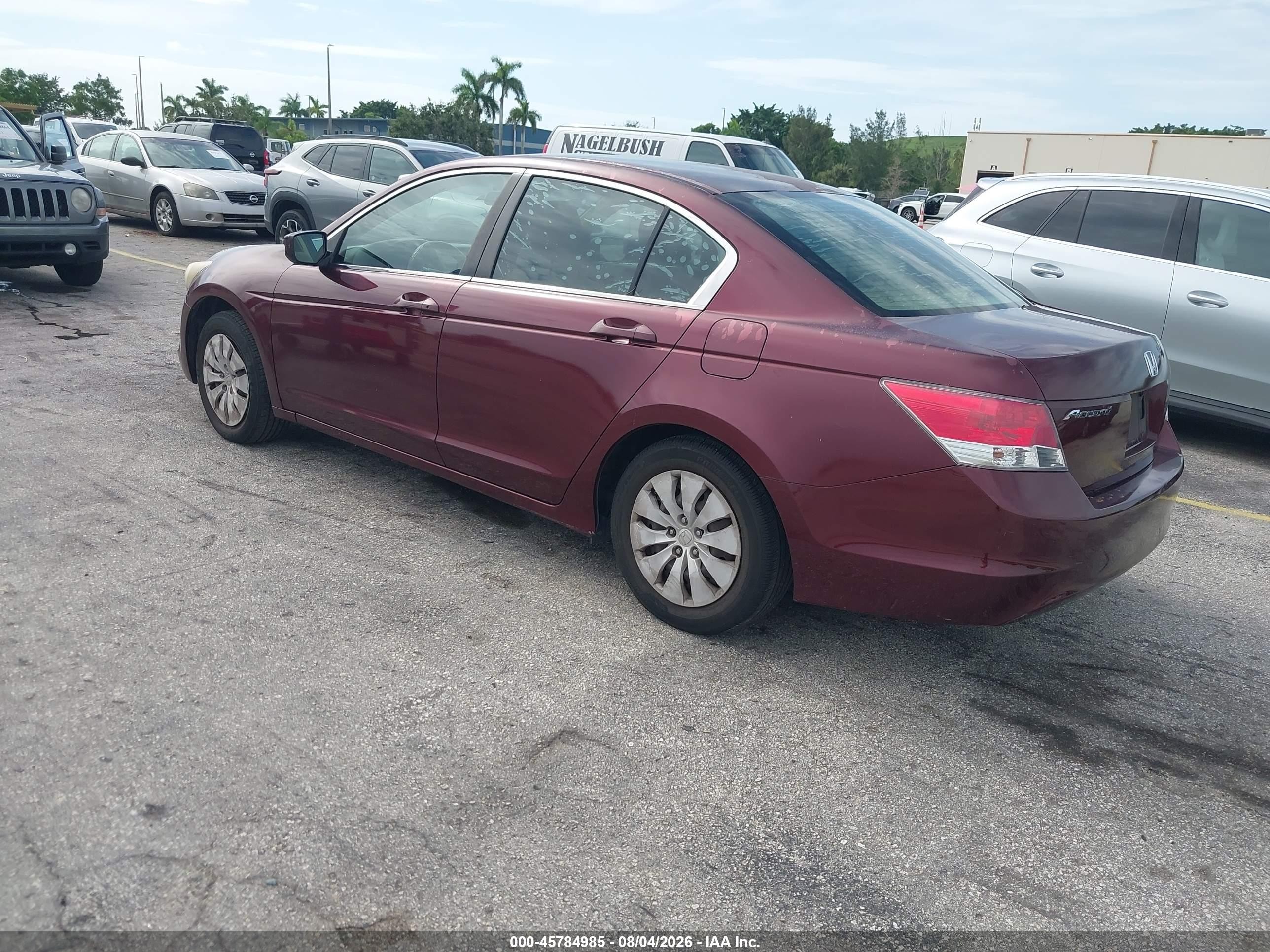 2010 Honda Accord 2.4 Lx Бордовый vin: 1HGCP2F3XAA190618
