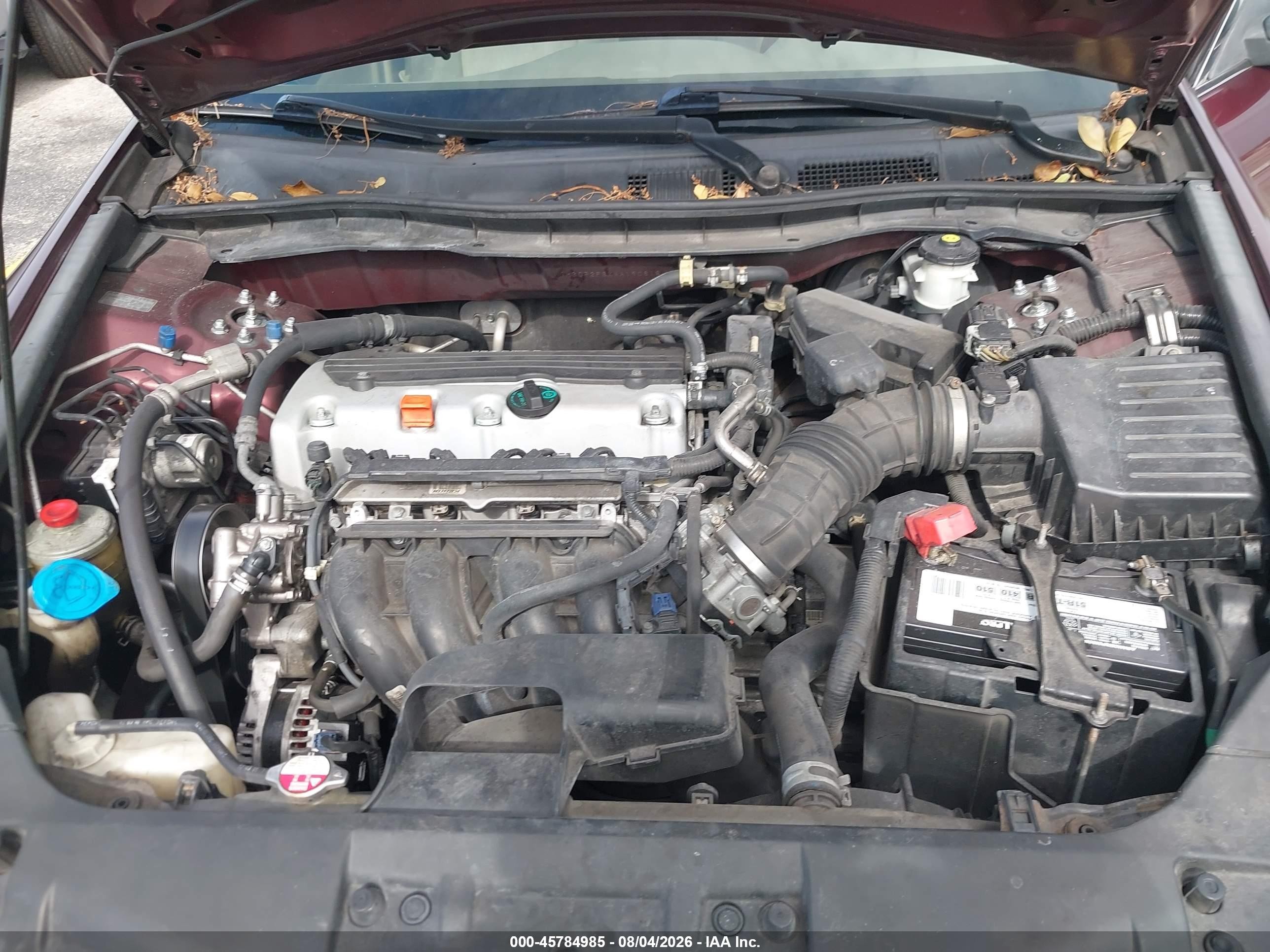 2010 Honda Accord 2.4 Lx Бордовый vin: 1HGCP2F3XAA190618