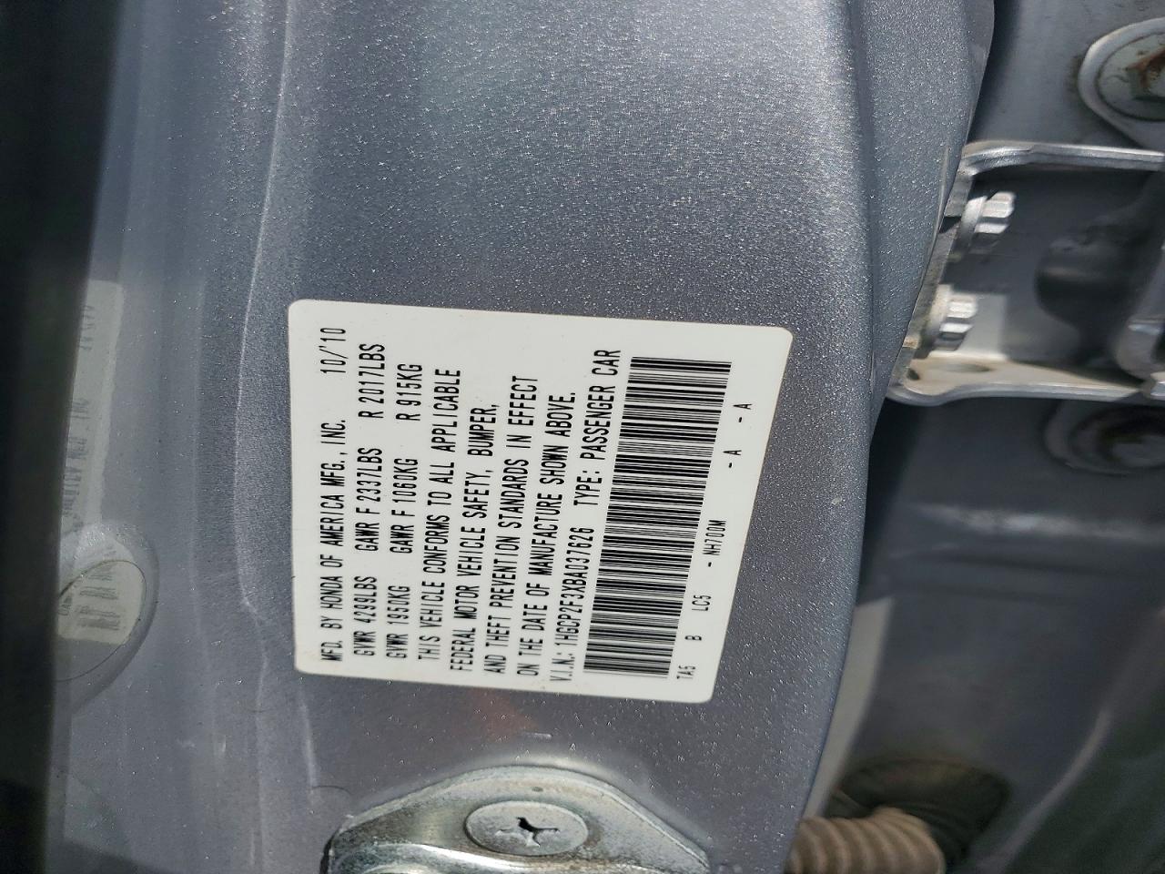 2011 Honda Accord Lx Silver vin: 1HGCP2F3XBA037626