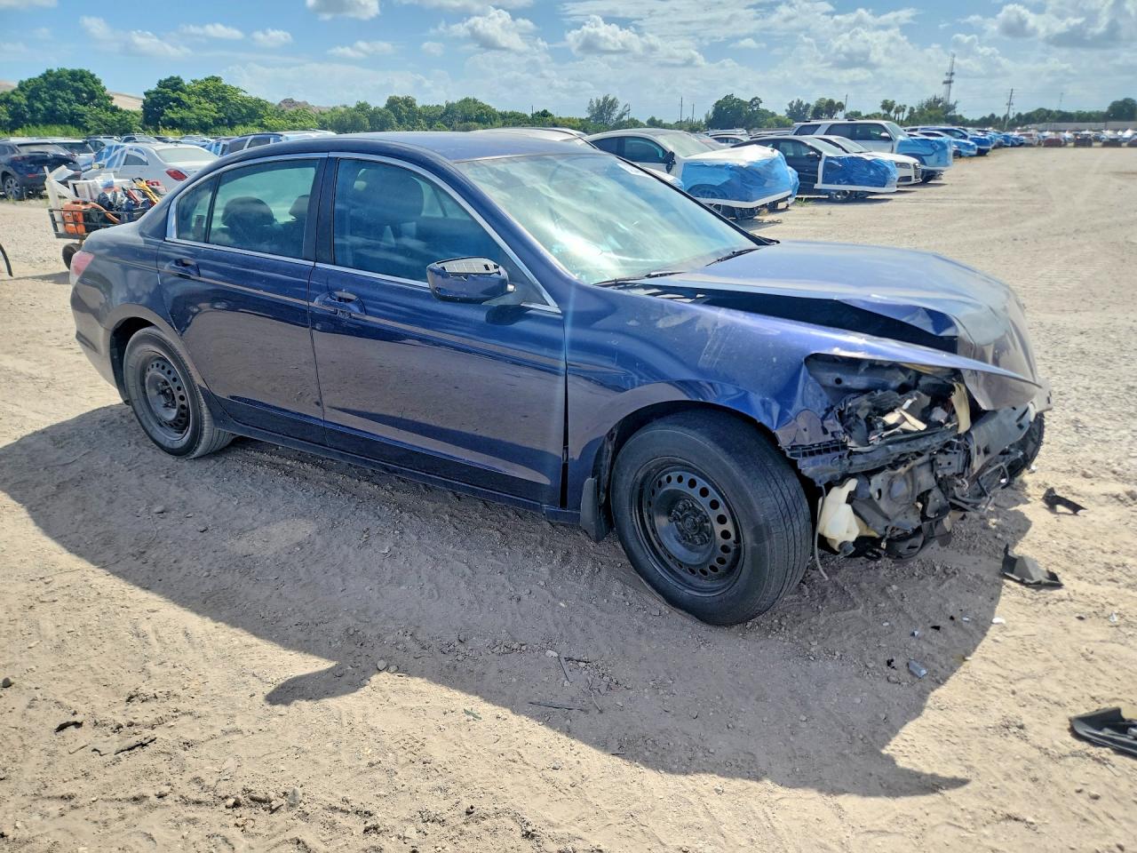 2011 Honda Accord Lx Blue vin: 1HGCP2F3XBA040011