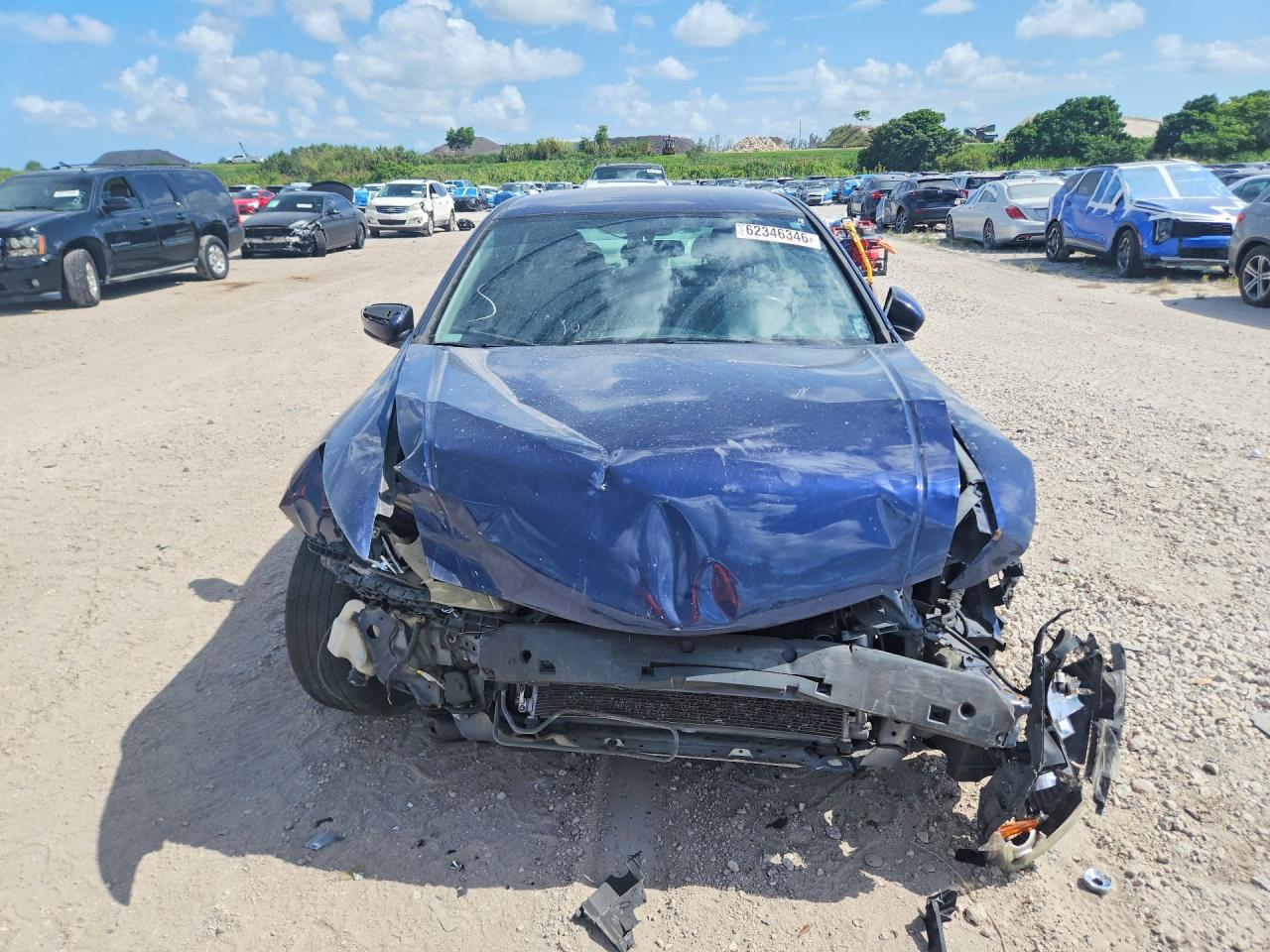 2011 Honda Accord Lx Blue vin: 1HGCP2F3XBA040011