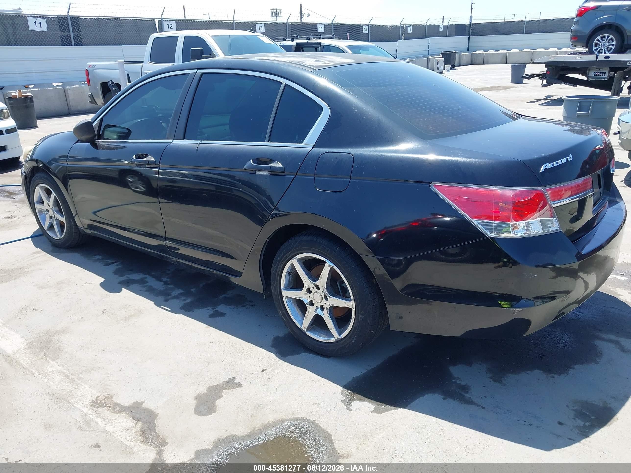 2011 Honda Accord 2.4 Lx Black vin: 1HGCP2F3XBA043278