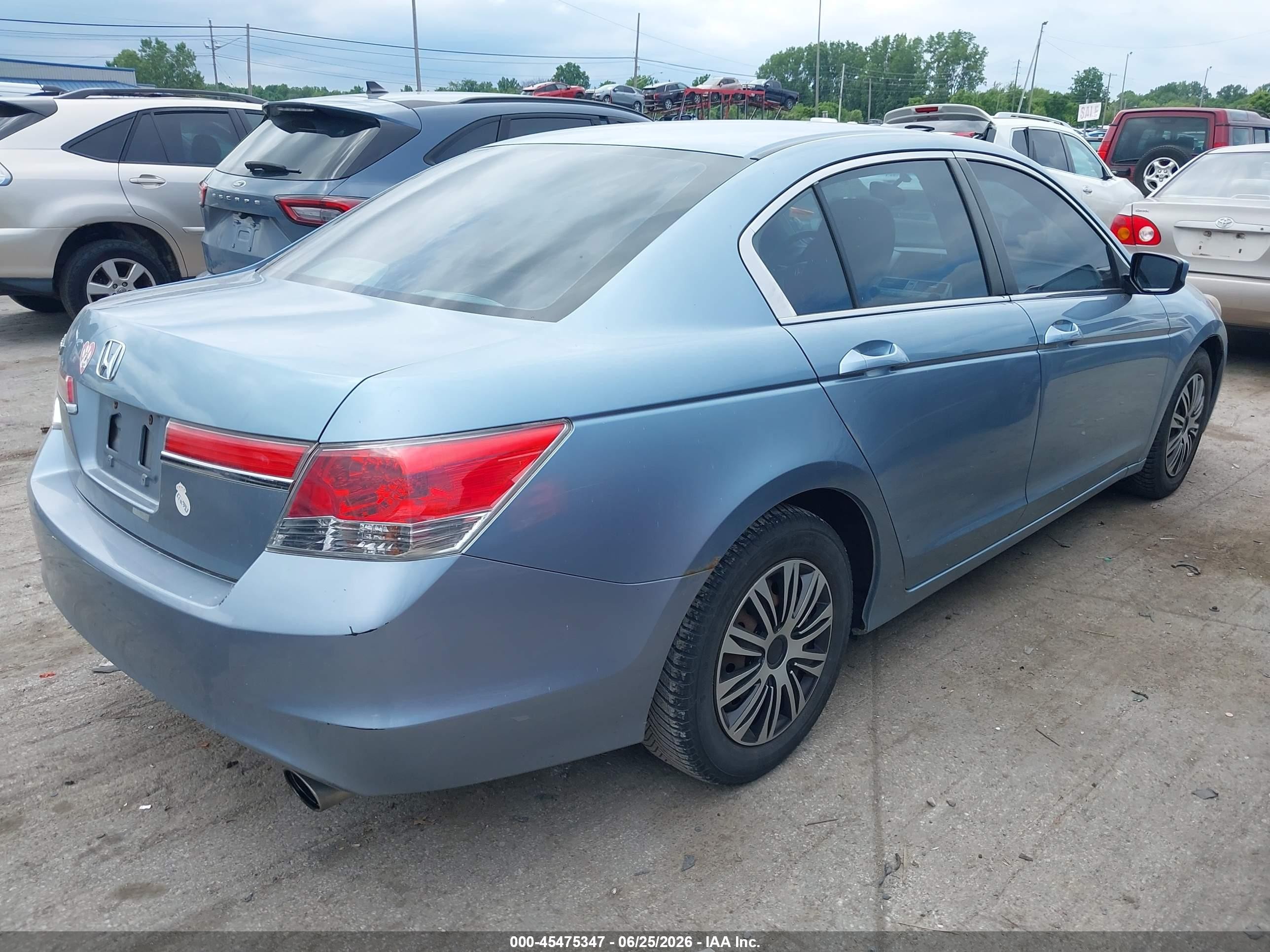 2011 Honda Accord 2.4 Lx Light Blue vin: 1HGCP2F3XBA052031