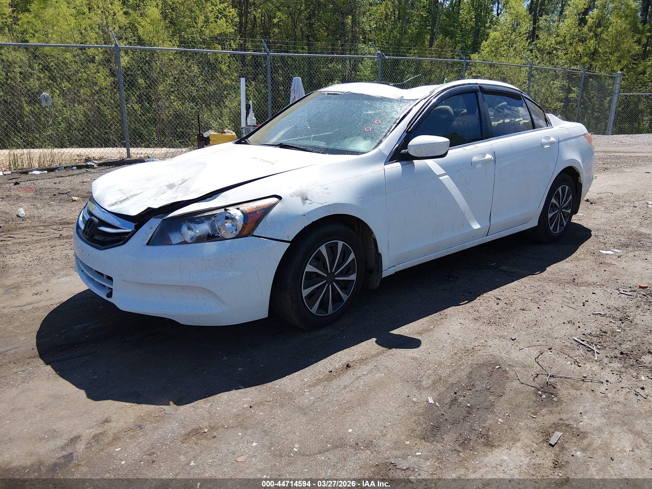2011 Honda Accord 2.4 Lx White vin: 1HGCP2F3XBA061165