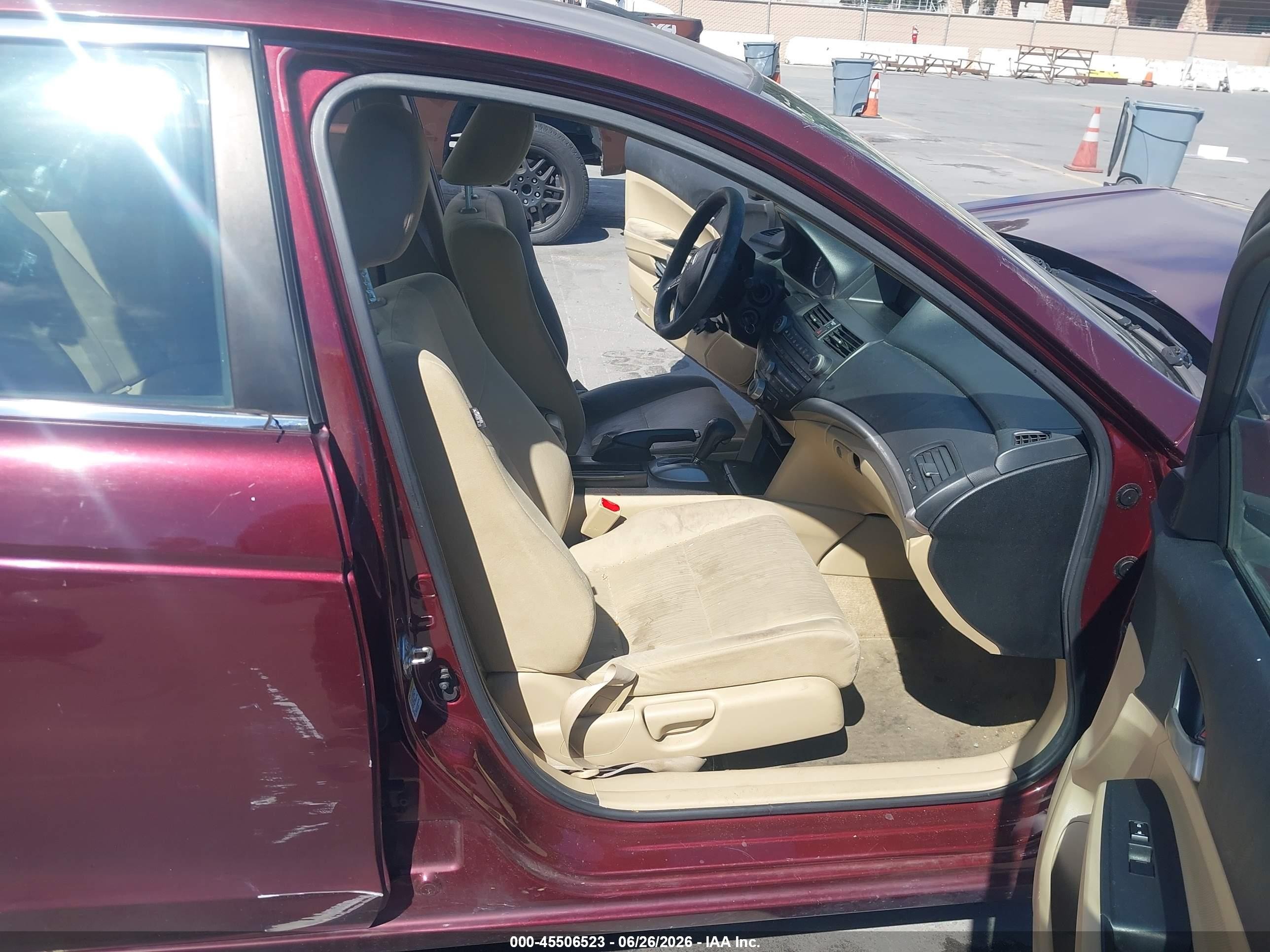 2011 Honda Accord 2.4 Lx Maroon vin: 1HGCP2F3XBA076054