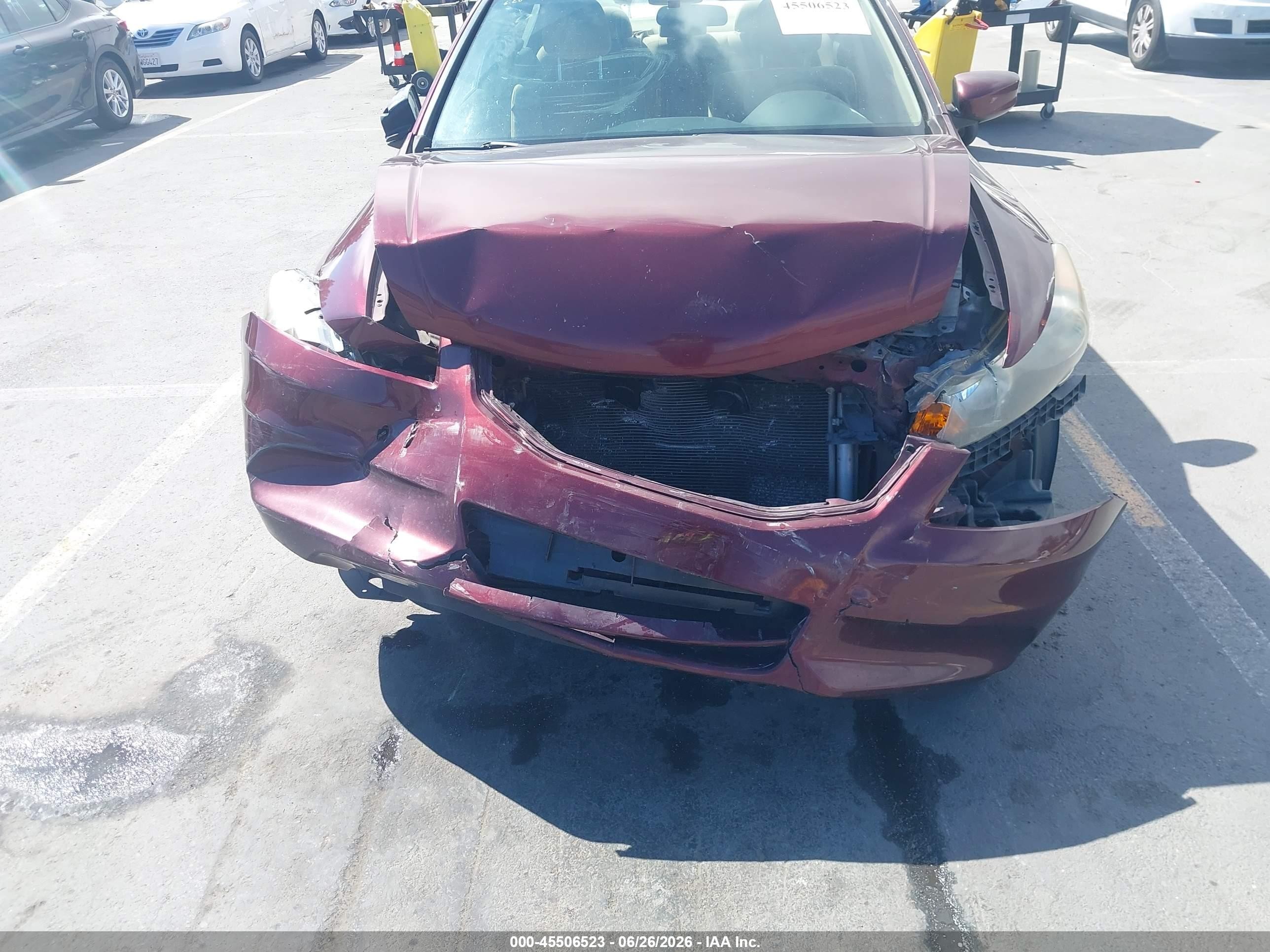 2011 Honda Accord 2.4 Lx Maroon vin: 1HGCP2F3XBA076054