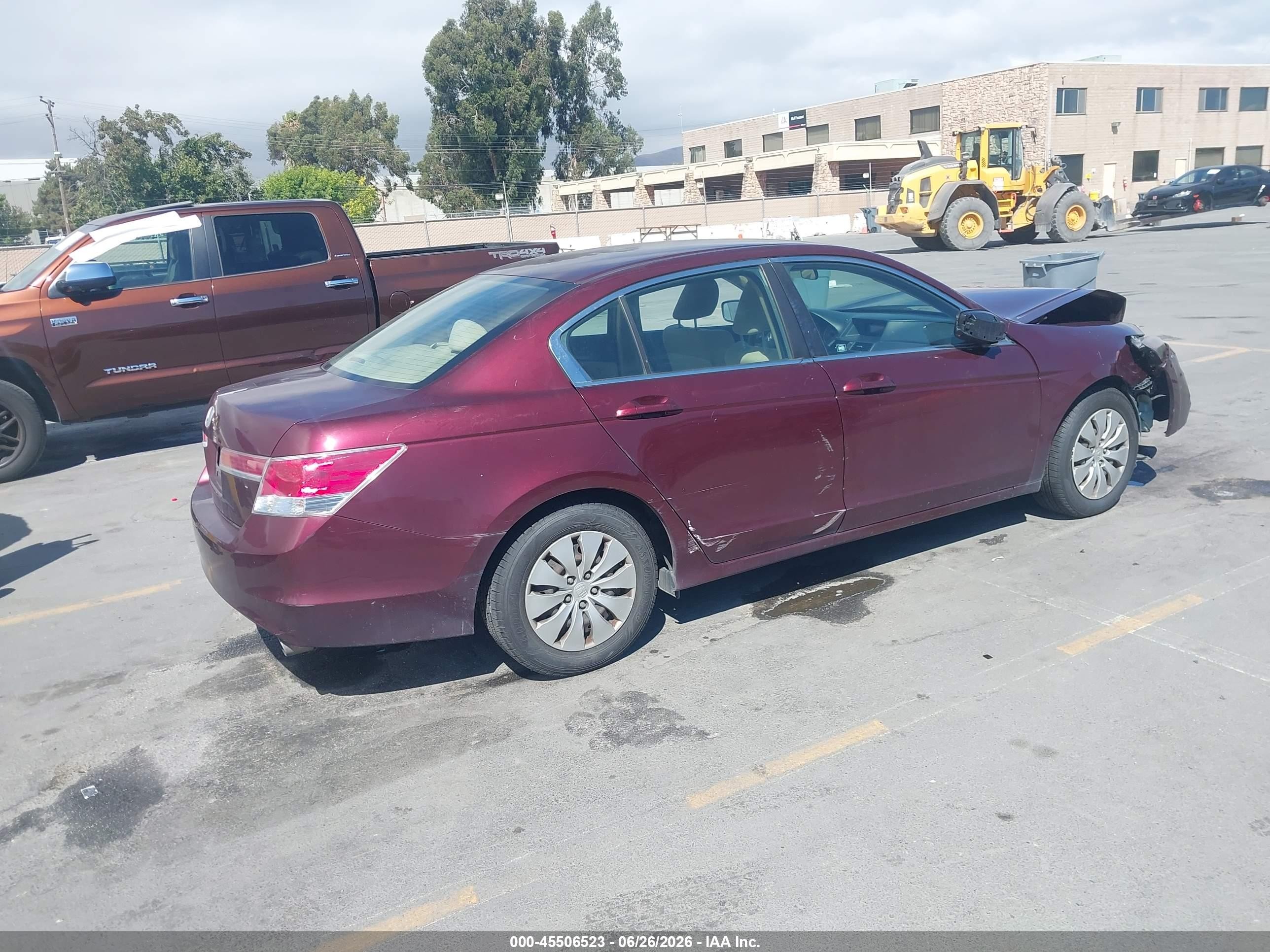 2011 Honda Accord 2.4 Lx Maroon vin: 1HGCP2F3XBA076054