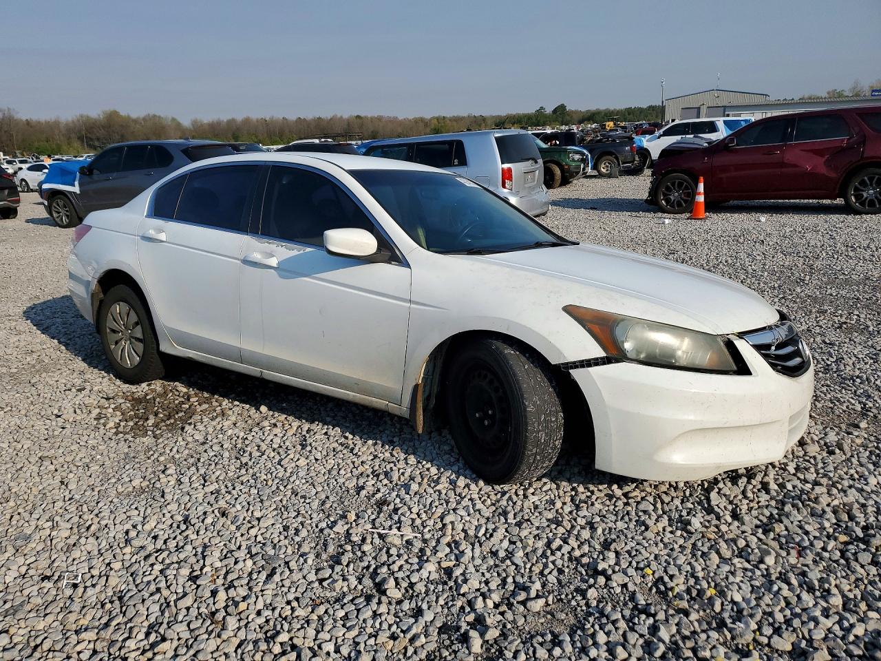 2011 Honda Accord Lx White vin: 1HGCP2F3XBA095994
