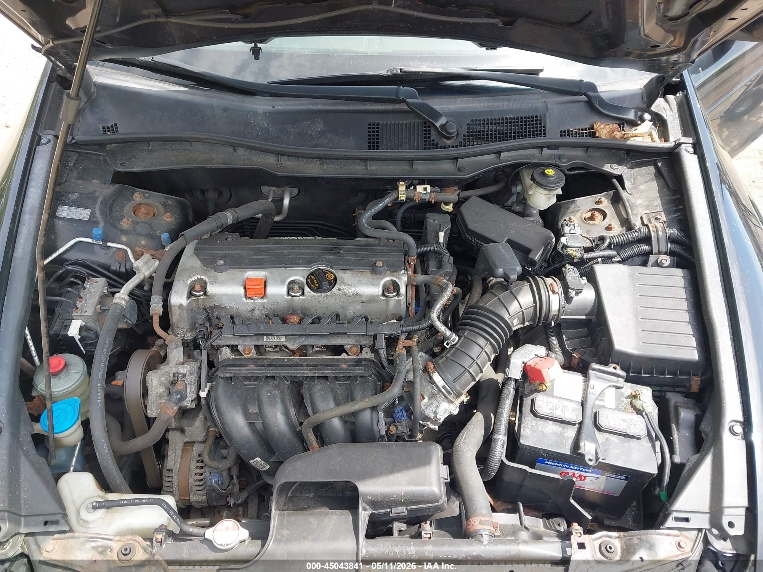 2012 Honda Accord 2.4 Lx Black vin: 1HGCP2F3XCA024215