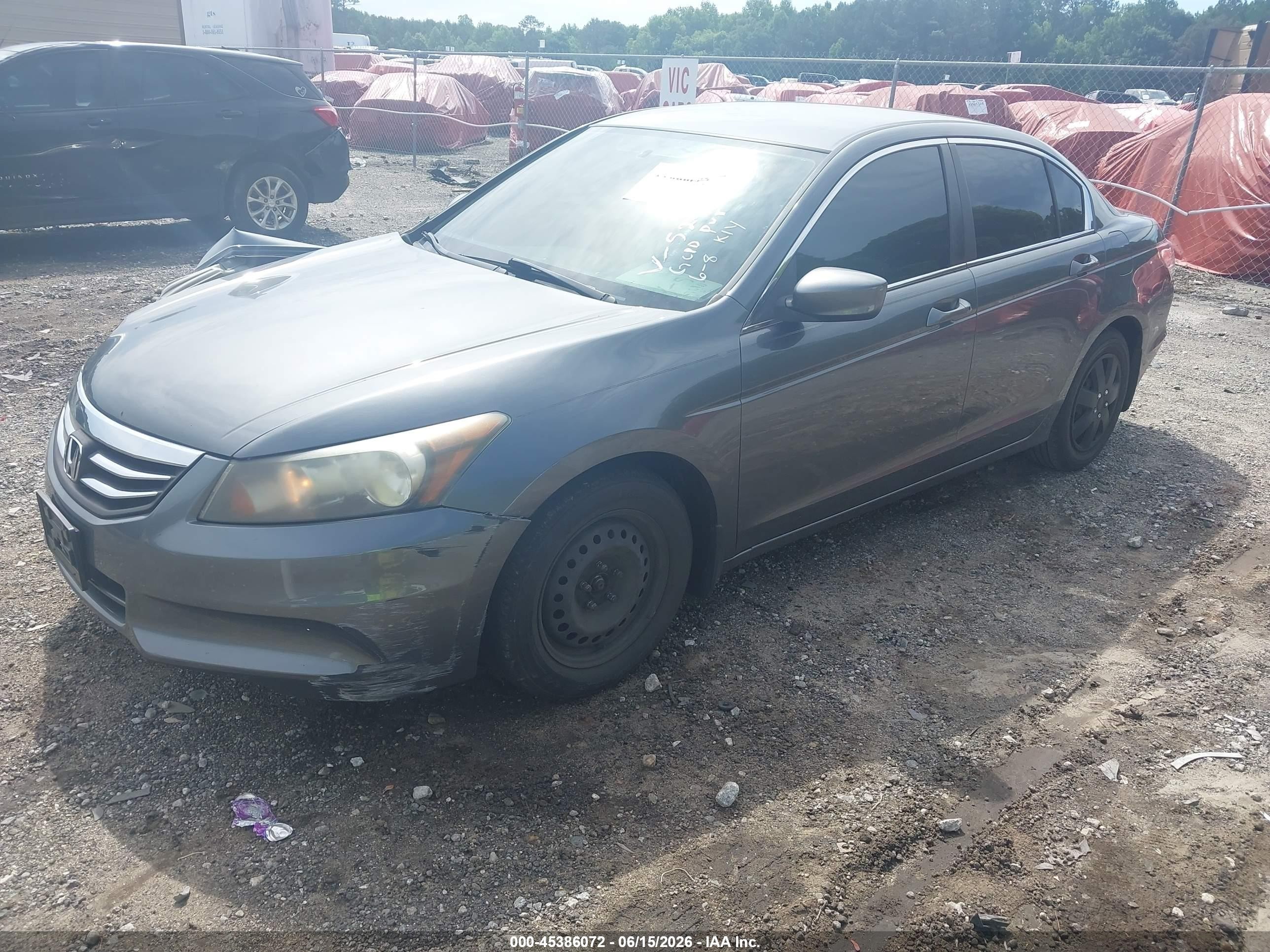 2012 Honda Accord 2.4 Lx Gray vin: 1HGCP2F3XCA135296