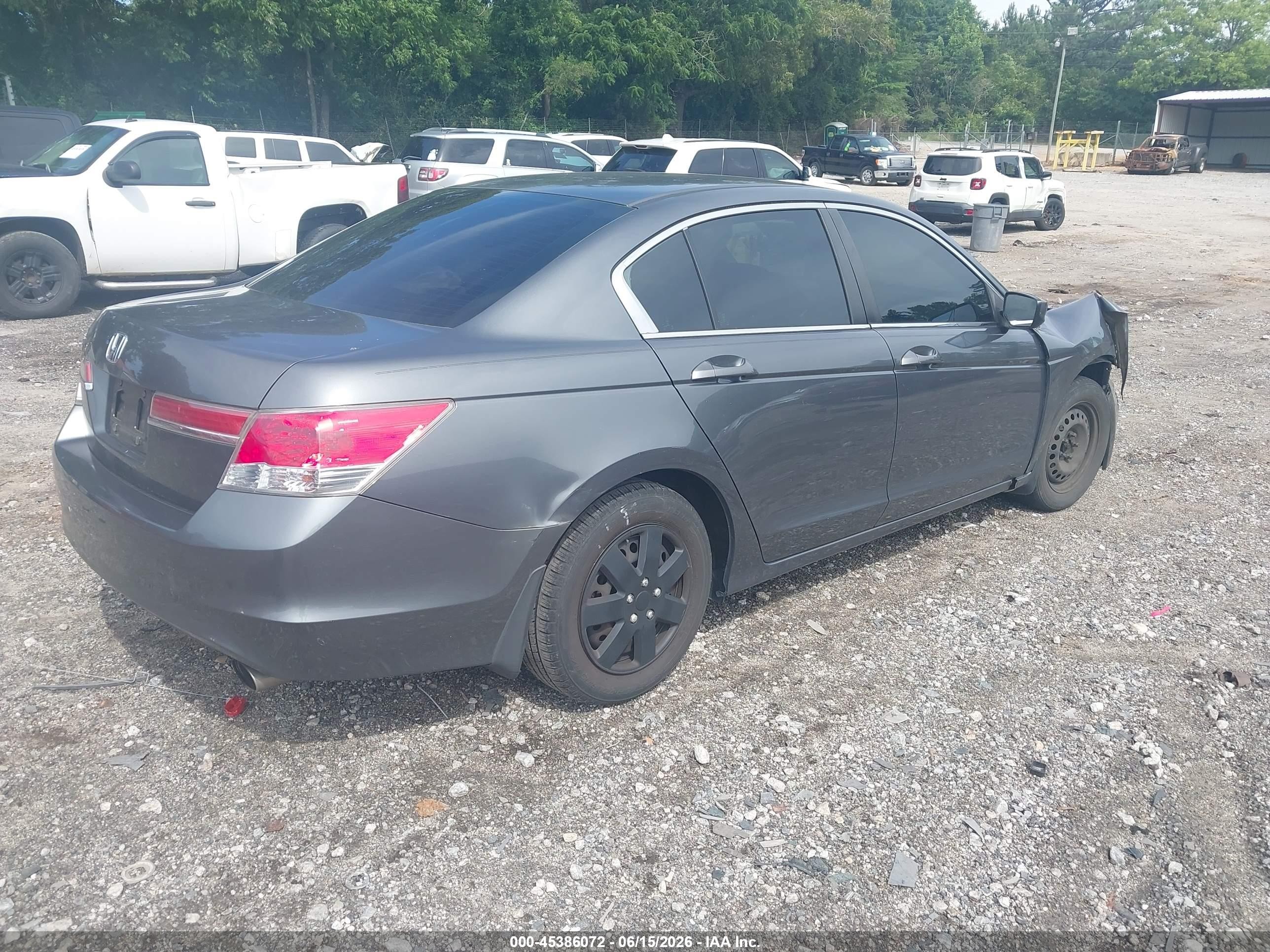 2012 Honda Accord 2.4 Lx Gray vin: 1HGCP2F3XCA135296