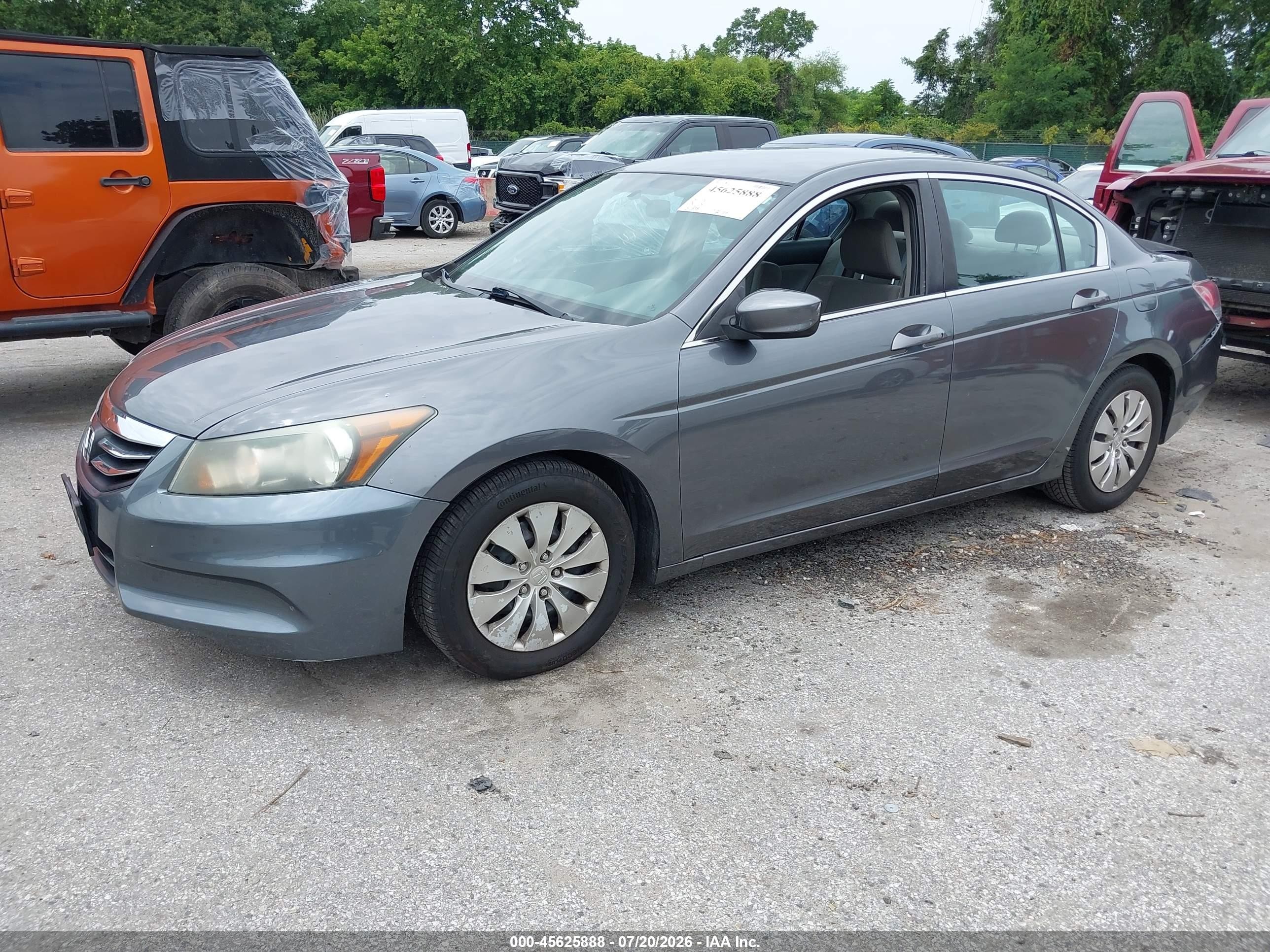 2012 Honda Accord Sdn Lx Gray vin: 1HGCP2F3XCA170159