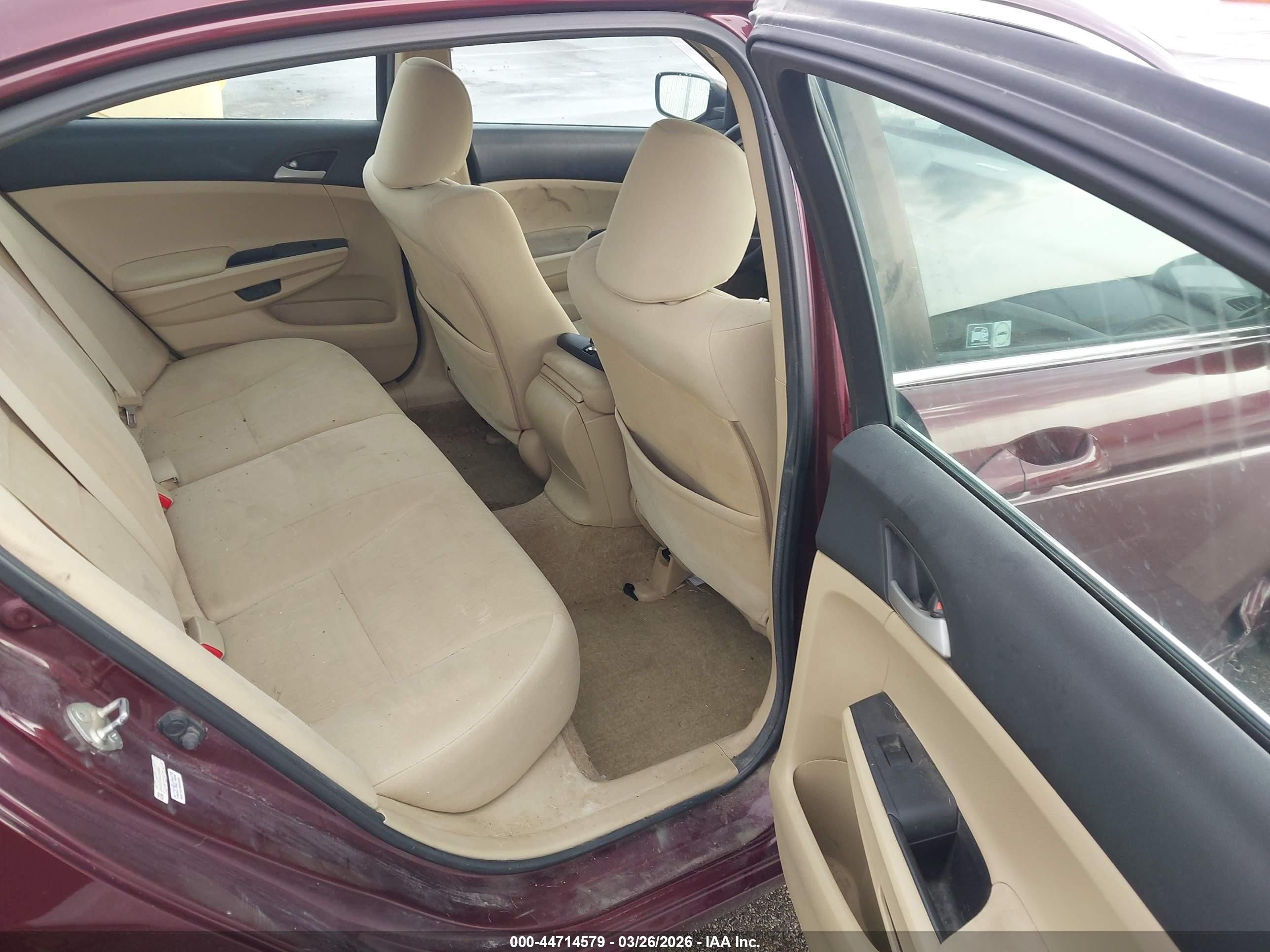 2012 Honda Accord 2.4 Lx Maroon vin: 1HGCP2F3XCA195885