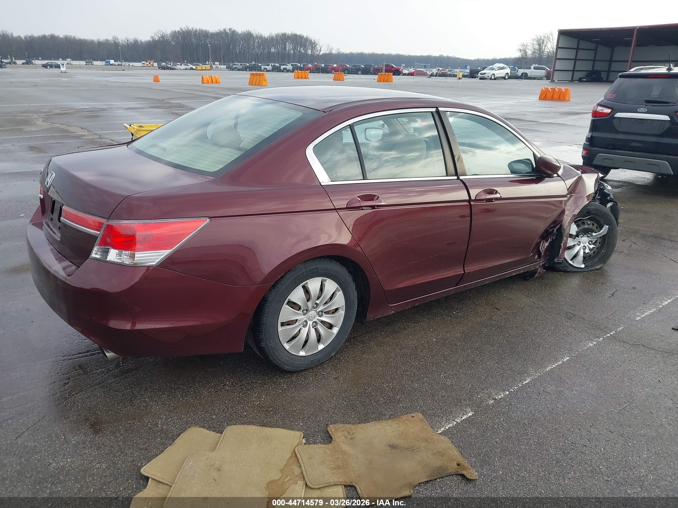 2012 Honda Accord 2.4 Lx Maroon vin: 1HGCP2F3XCA195885
