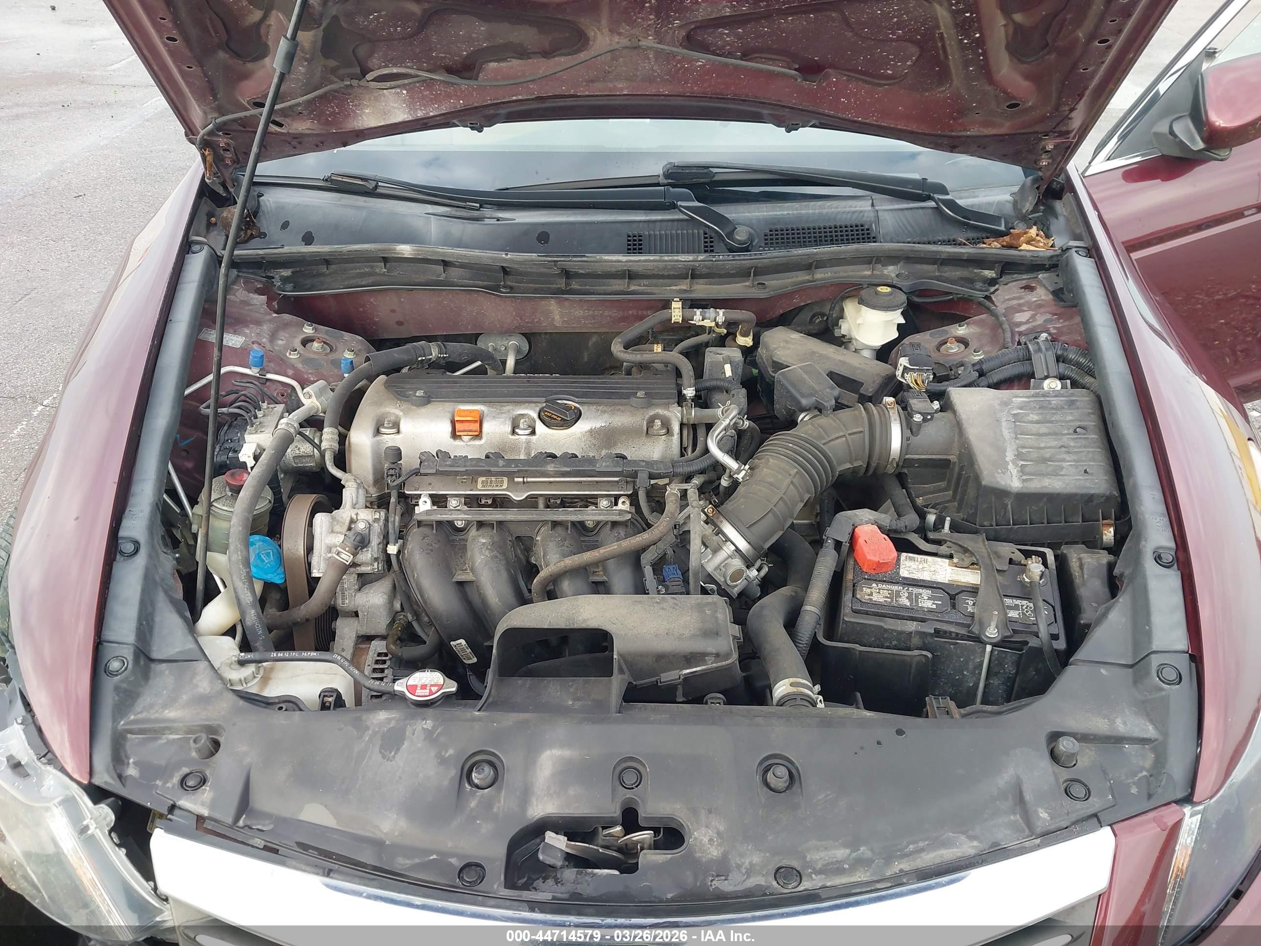 2012 Honda Accord 2.4 Lx Maroon vin: 1HGCP2F3XCA195885