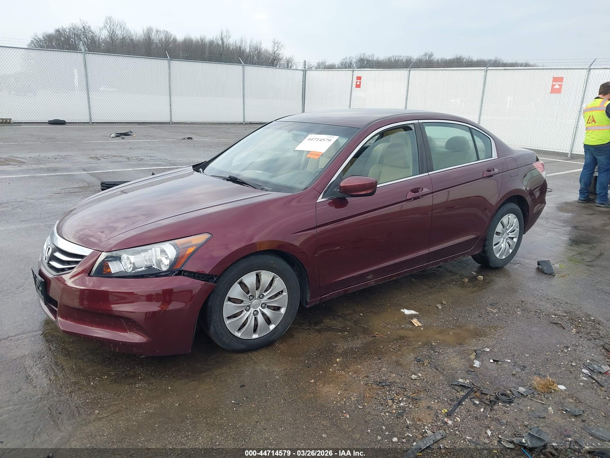 2012 Honda Accord 2.4 Lx Maroon vin: 1HGCP2F3XCA195885