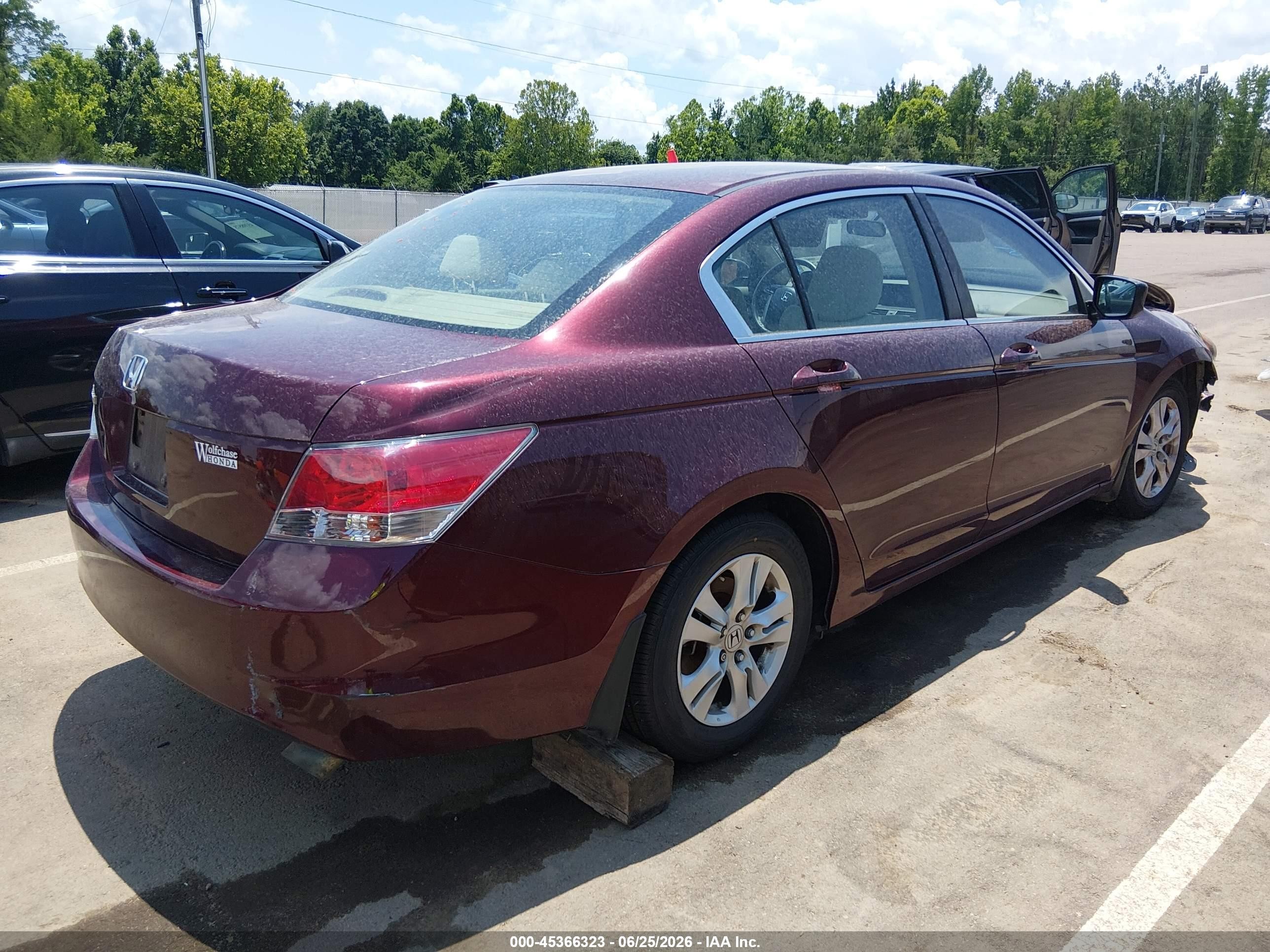2010 Honda Accord 2.4 Lx-p Burgundy vin: 1HGCP2F40AA010779