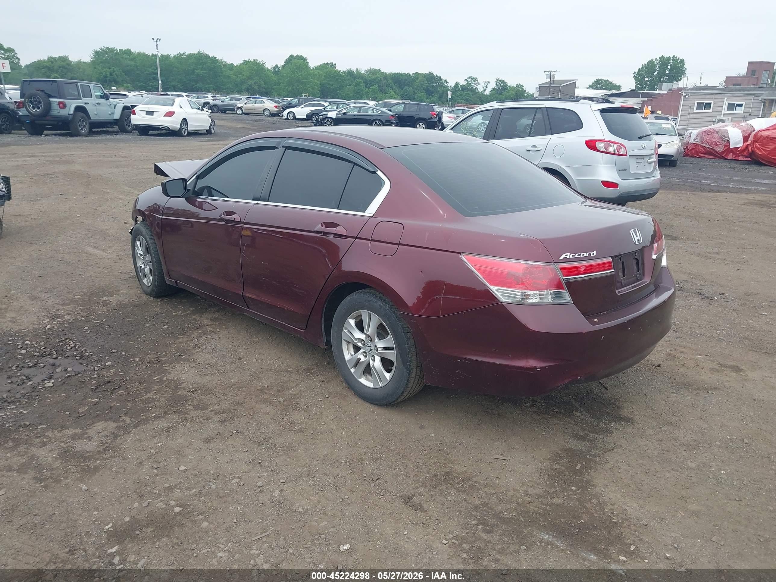2011 Honda Accord 2.4 Lx-p Burgundy vin: 1HGCP2F40BA075598