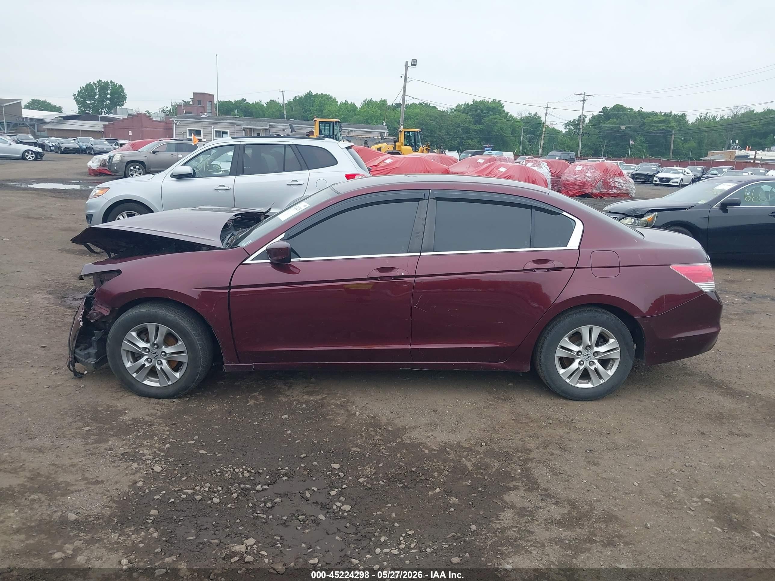 2011 Honda Accord 2.4 Lx-p Burgundy vin: 1HGCP2F40BA075598