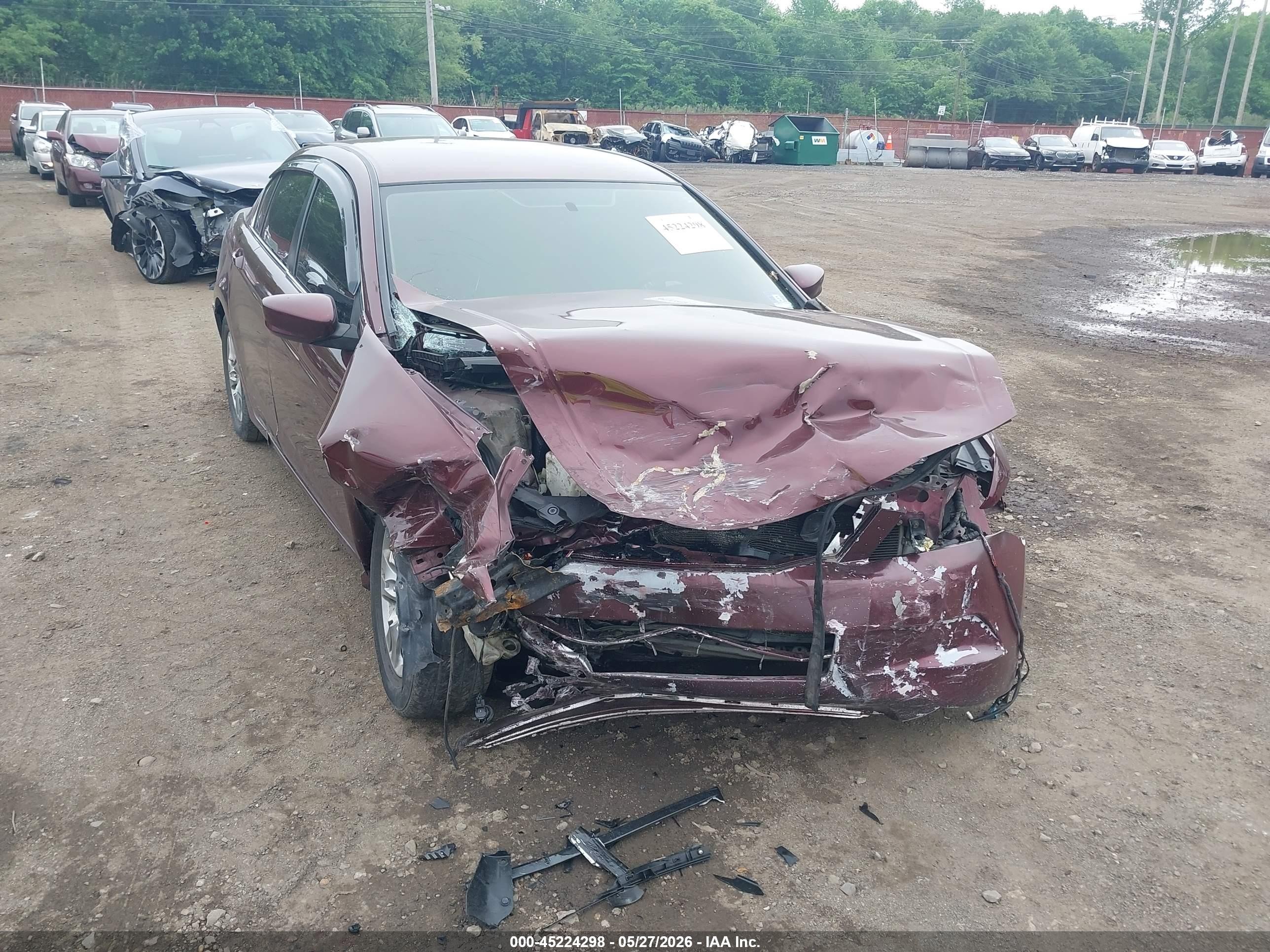 2011 Honda Accord 2.4 Lx-p Burgundy vin: 1HGCP2F40BA075598