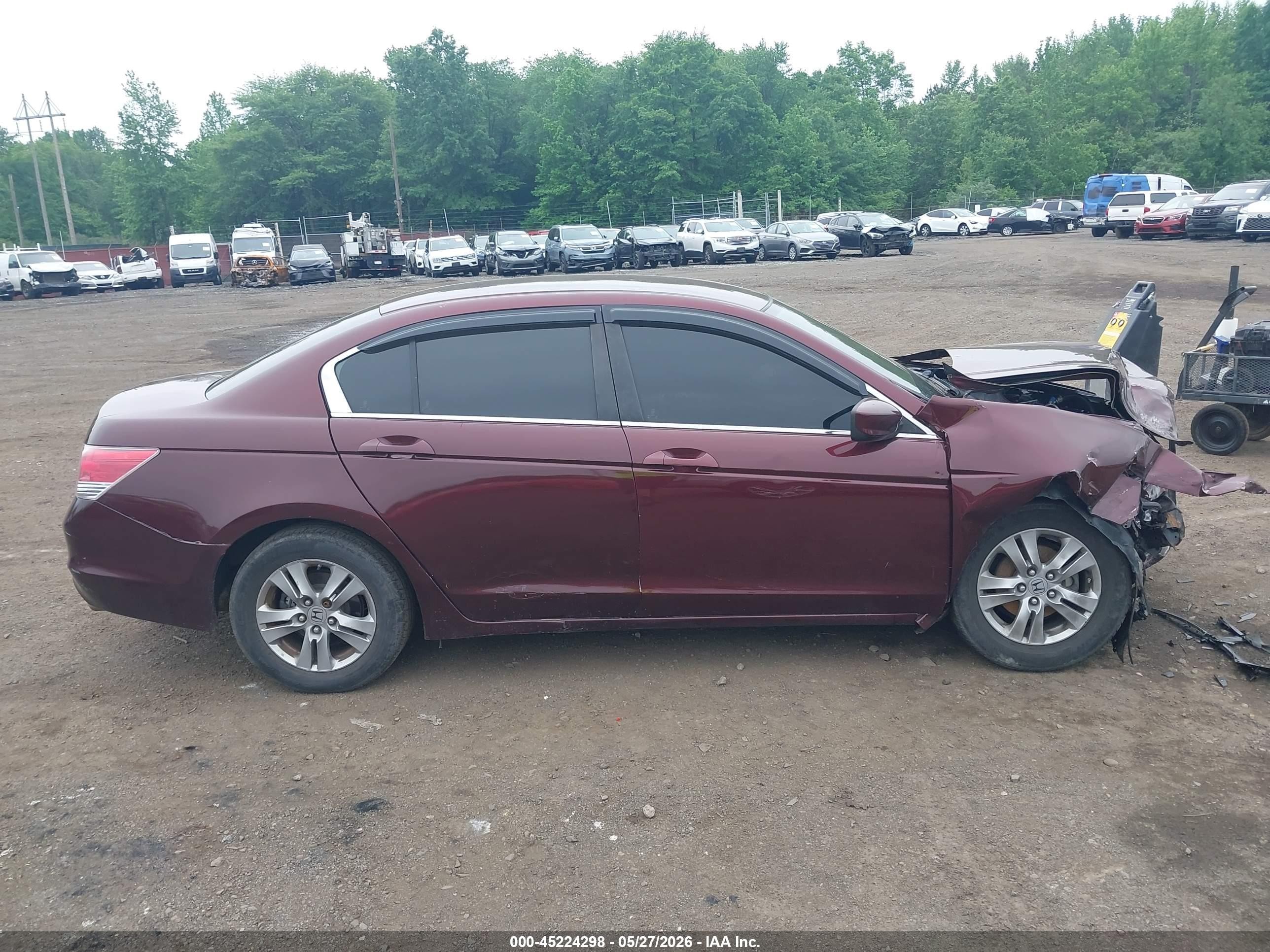 2011 Honda Accord 2.4 Lx-p Burgundy vin: 1HGCP2F40BA075598