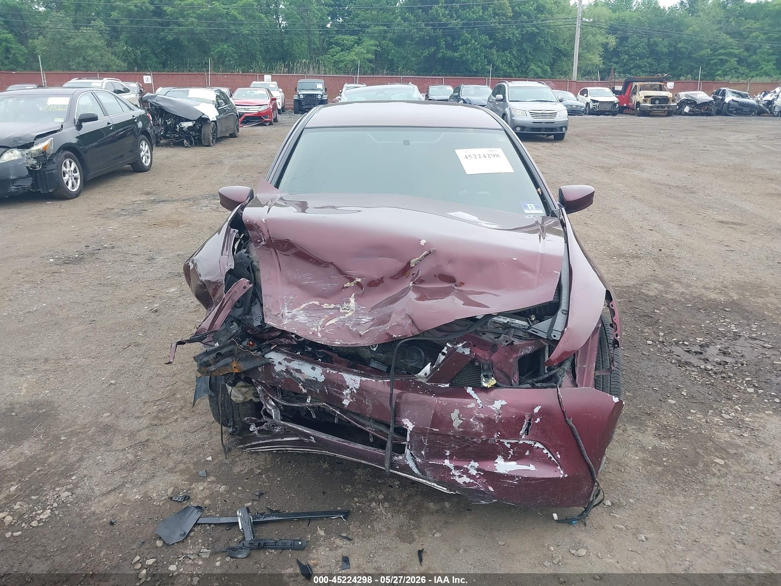 2011 Honda Accord 2.4 Lx-p Burgundy vin: 1HGCP2F40BA075598