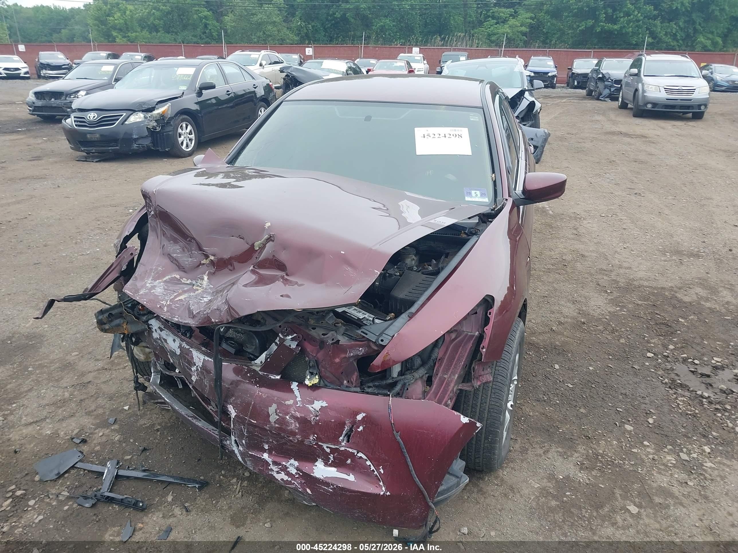 2011 Honda Accord 2.4 Lx-p Burgundy vin: 1HGCP2F40BA075598