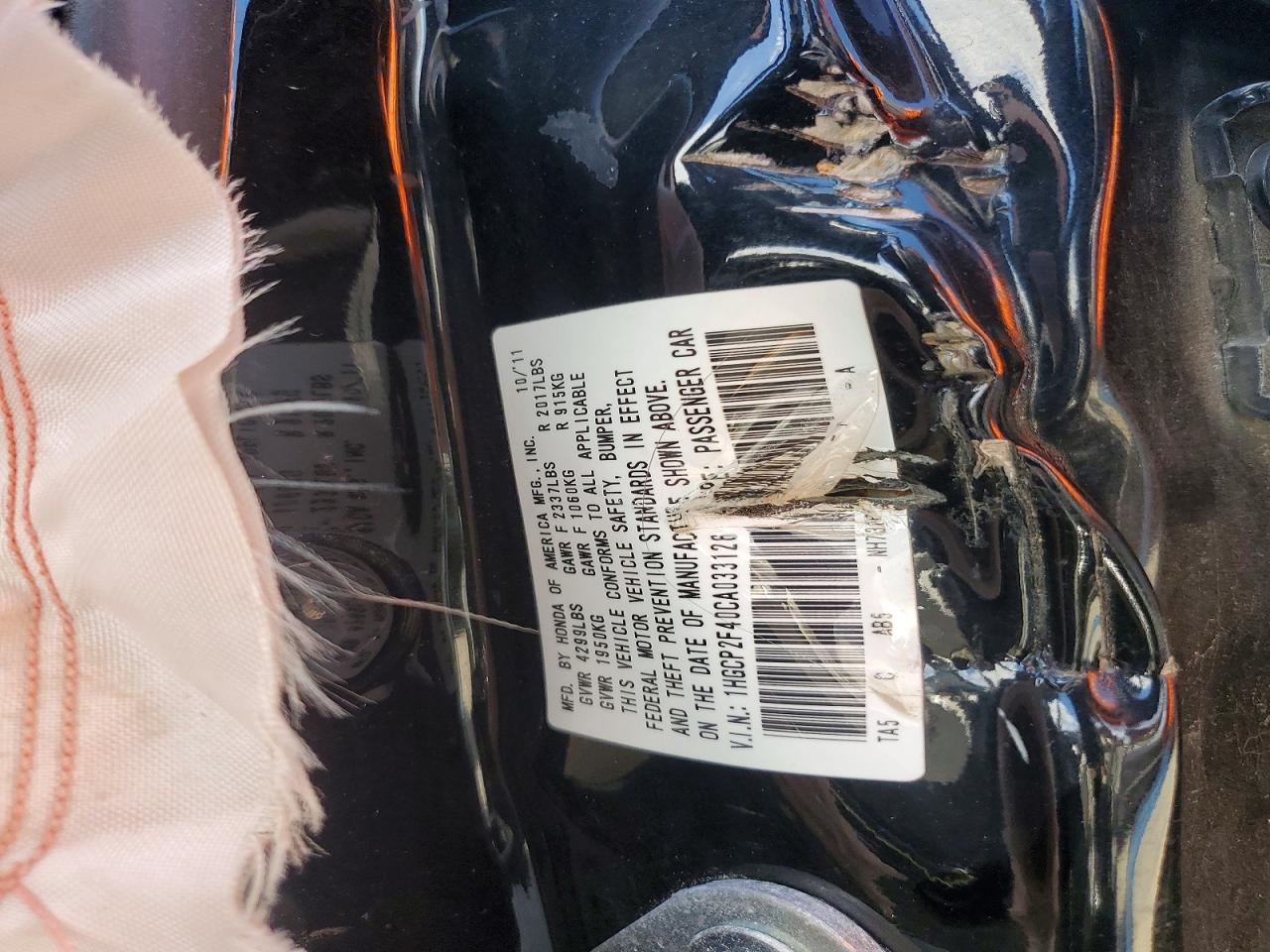 2012 Honda Accord Lxp Black vin: 1HGCP2F40CA033126
