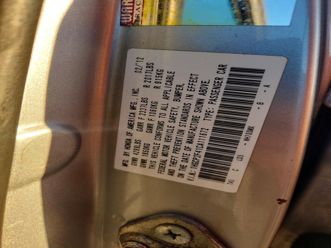 2012 Honda Accord Lxp Silver vin: 1HGCP2F41CA111672