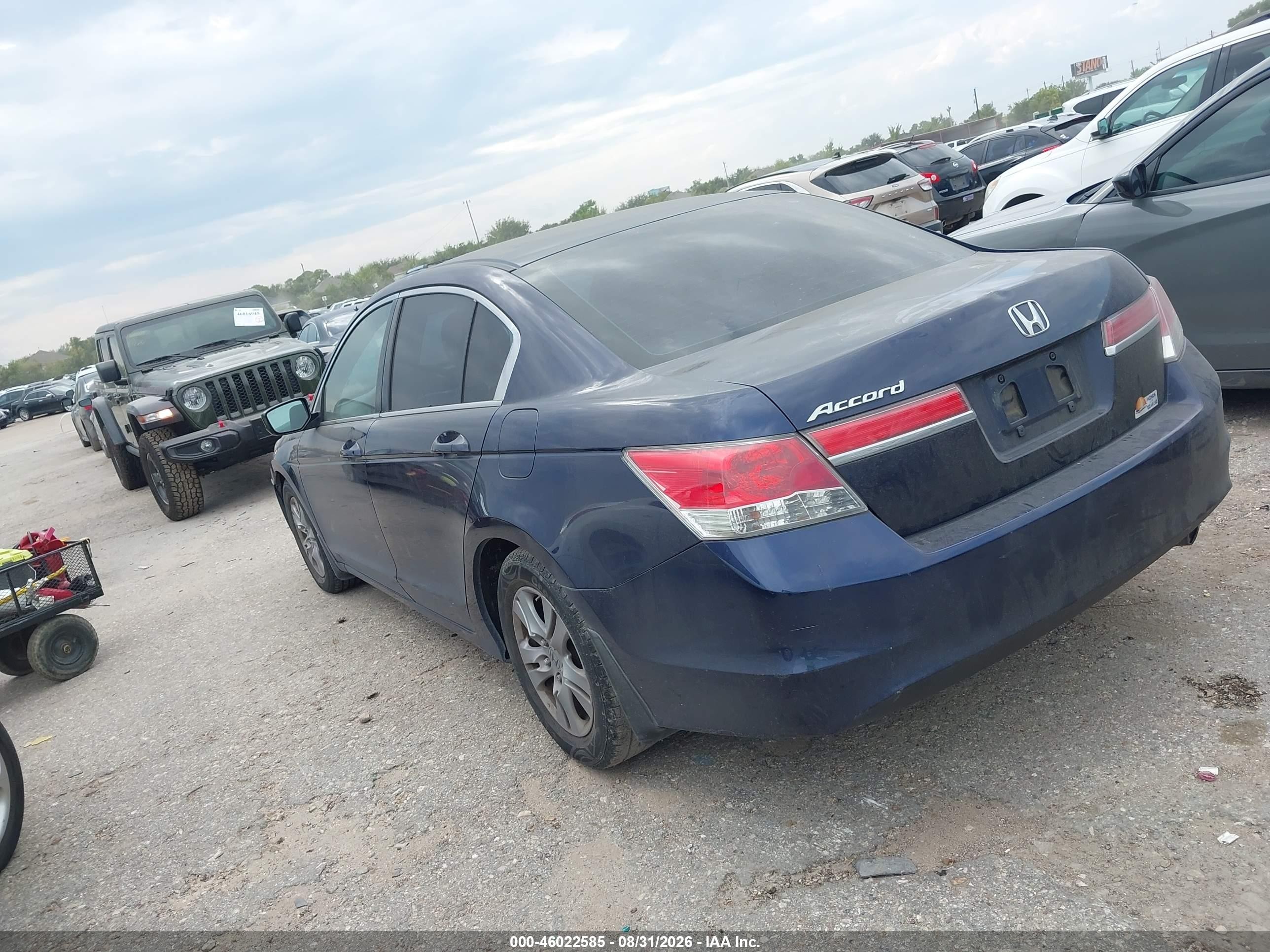 2012 Honda Accord 2.4 Lx-p Blue vin: 1HGCP2F41CA112126