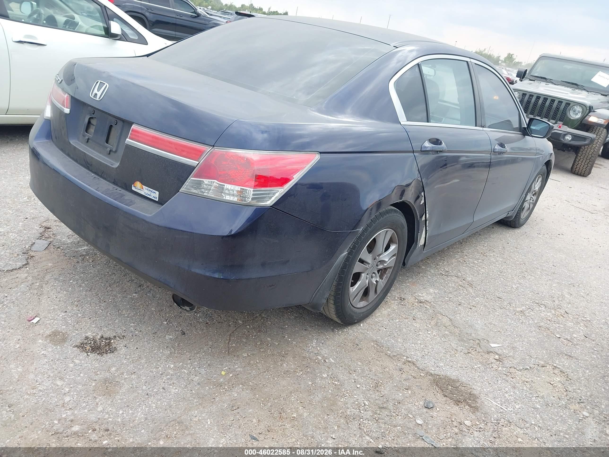 2012 Honda Accord 2.4 Lx-p Blue vin: 1HGCP2F41CA112126