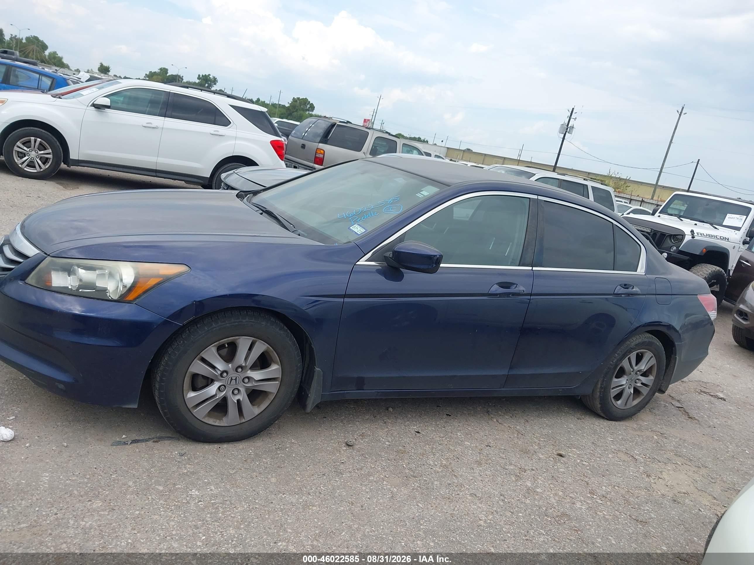 2012 Honda Accord 2.4 Lx-p Blue vin: 1HGCP2F41CA112126