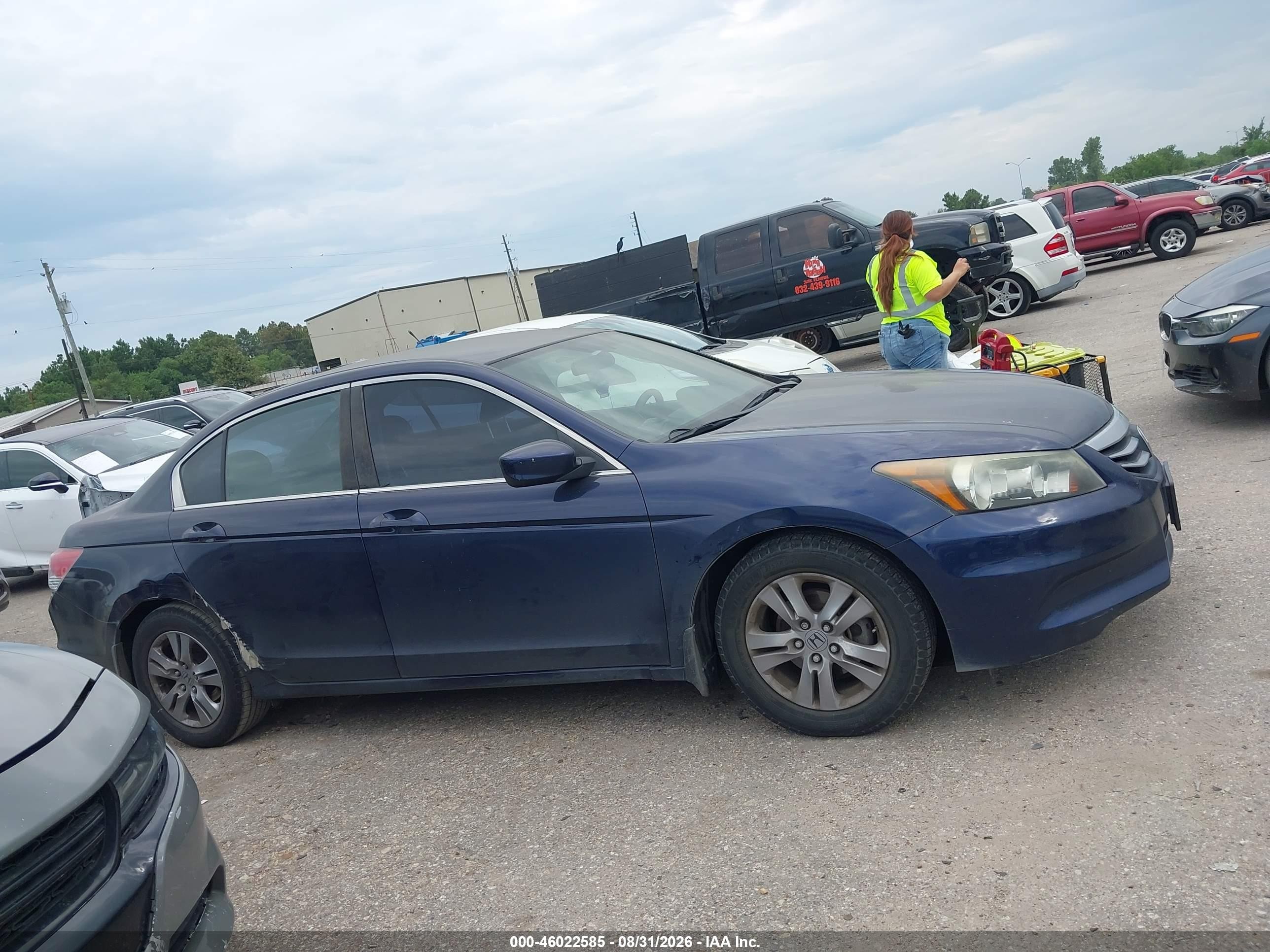 2012 Honda Accord 2.4 Lx-p Blue vin: 1HGCP2F41CA112126
