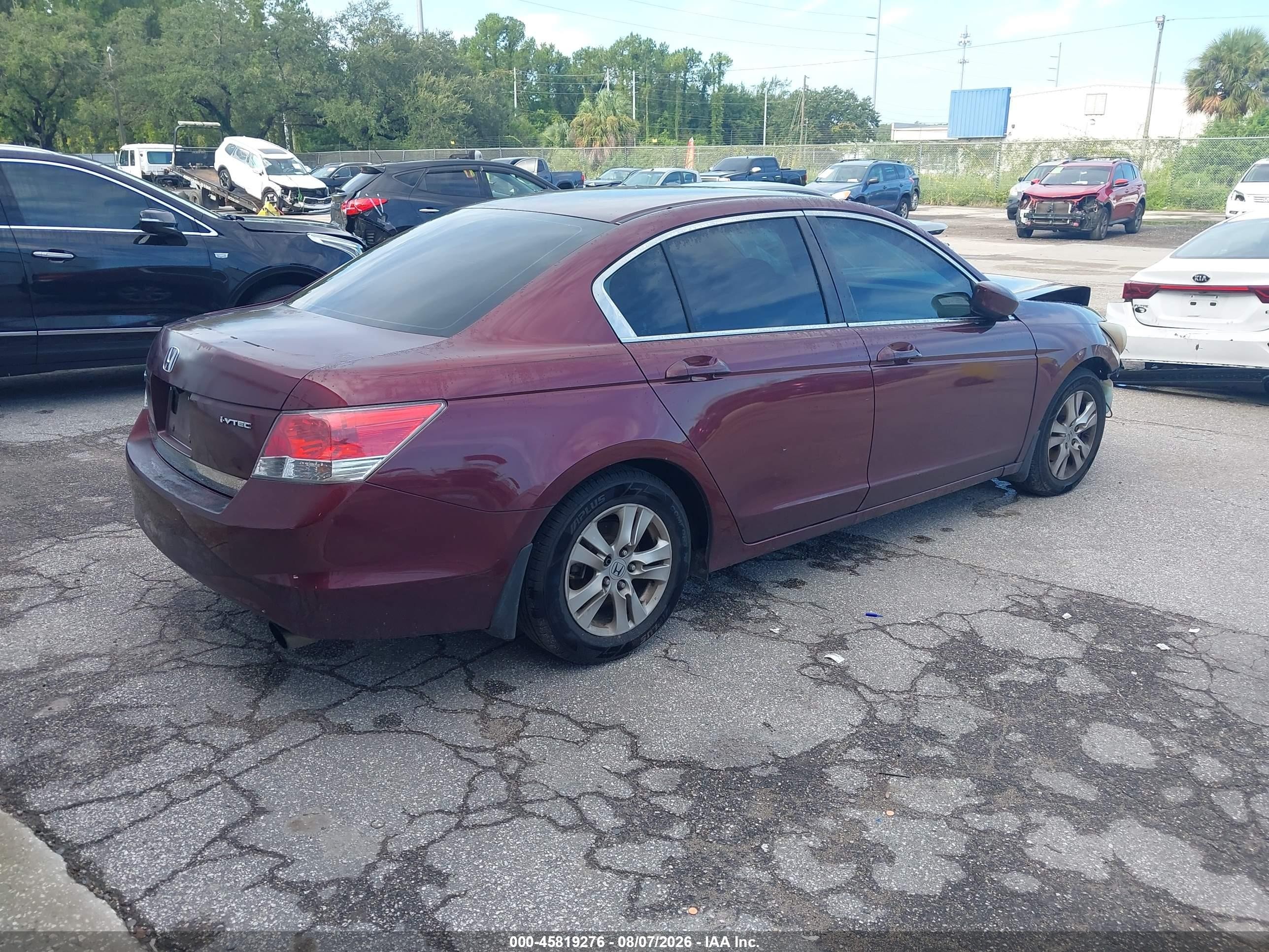 2010 Honda Accord 2.4 Lx-p Burgundy vin: 1HGCP2F42AA174227