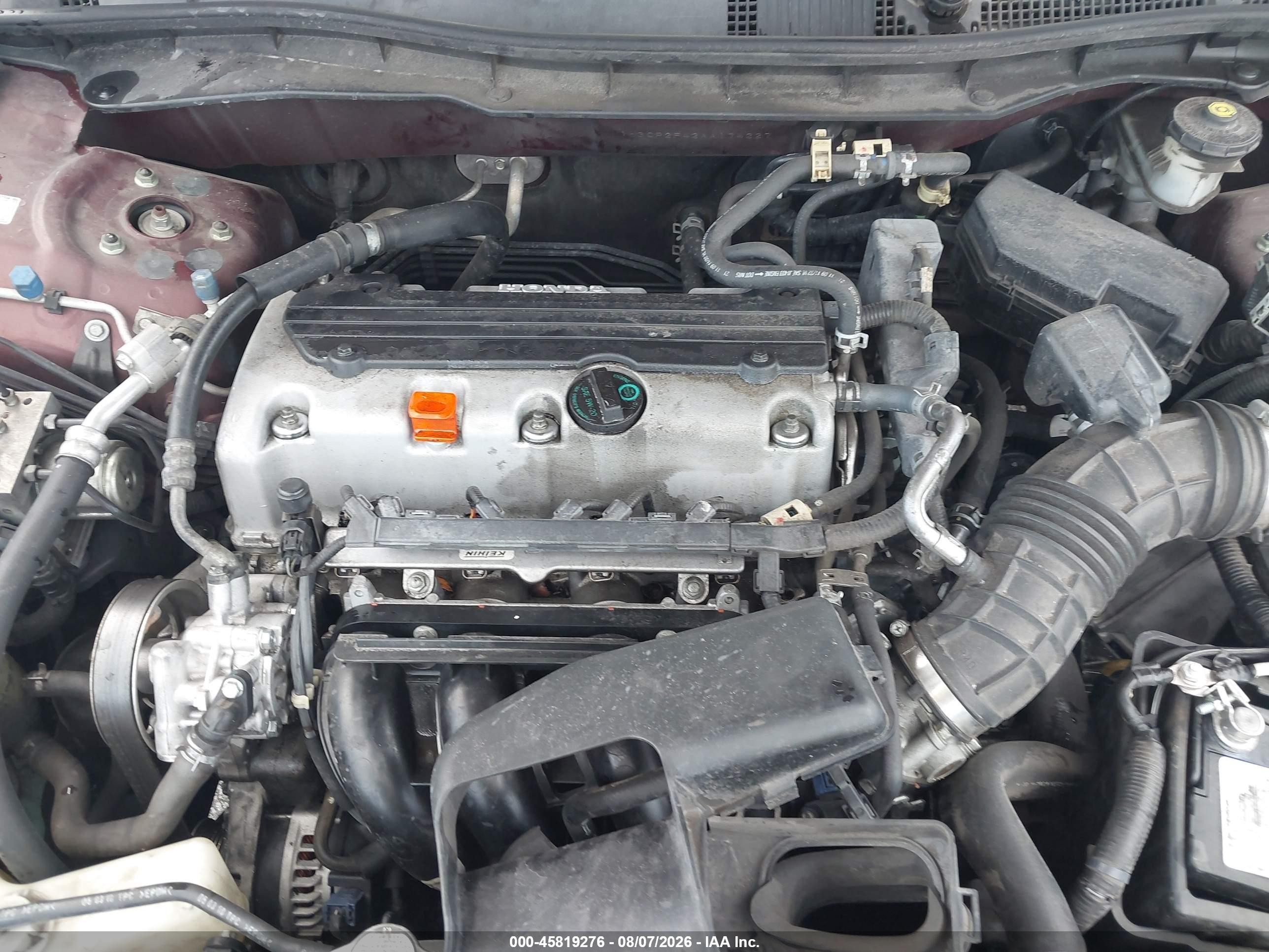 2010 Honda Accord 2.4 Lx-p Burgundy vin: 1HGCP2F42AA174227