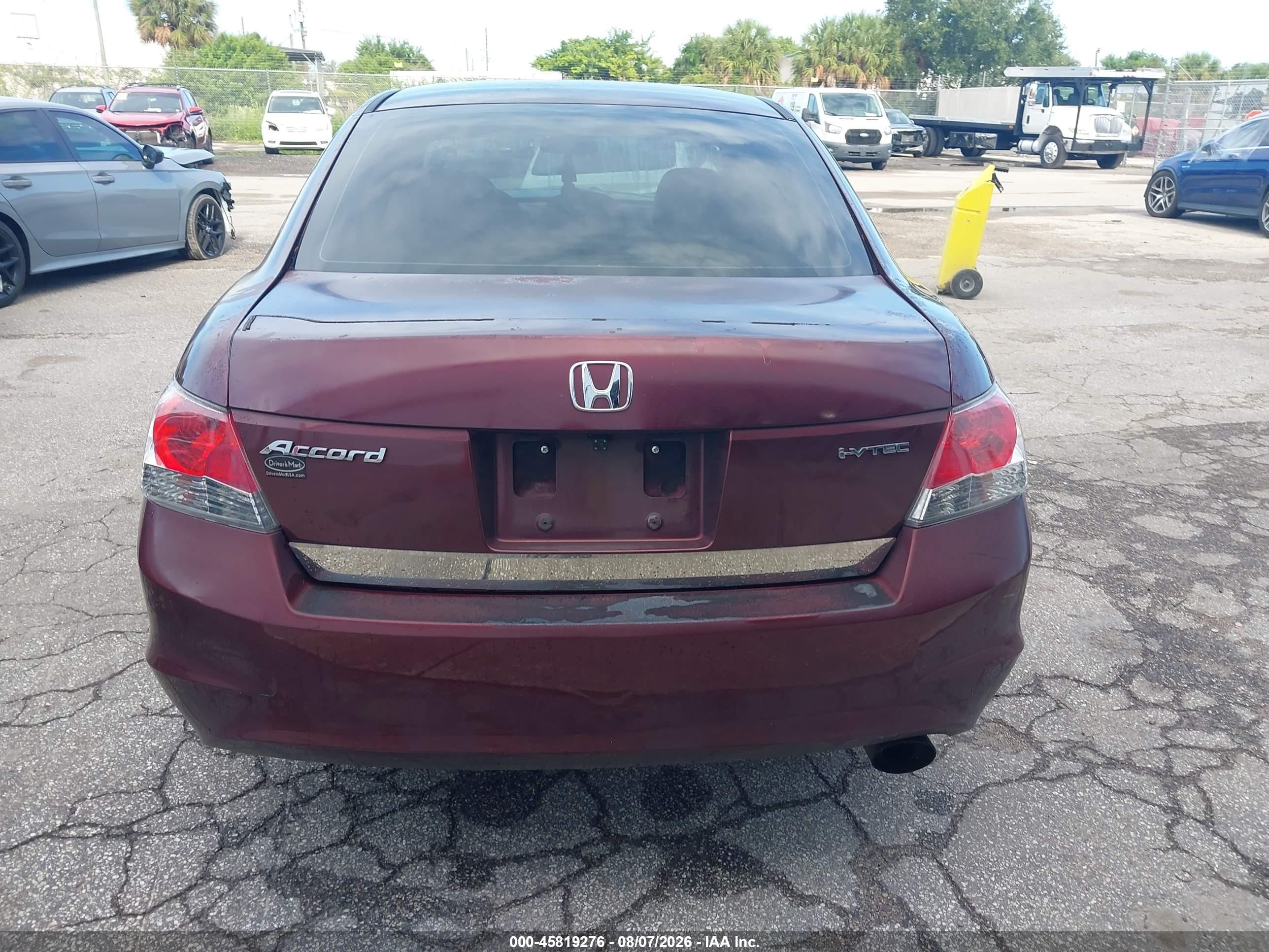 2010 Honda Accord 2.4 Lx-p Burgundy vin: 1HGCP2F42AA174227