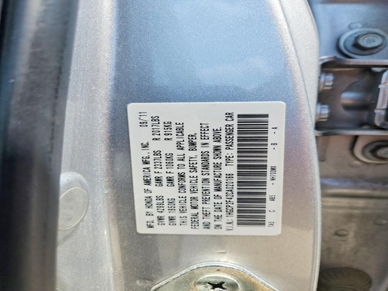 2012 Honda Accord Lxp Silver vin: 1HGCP2F42CA020166