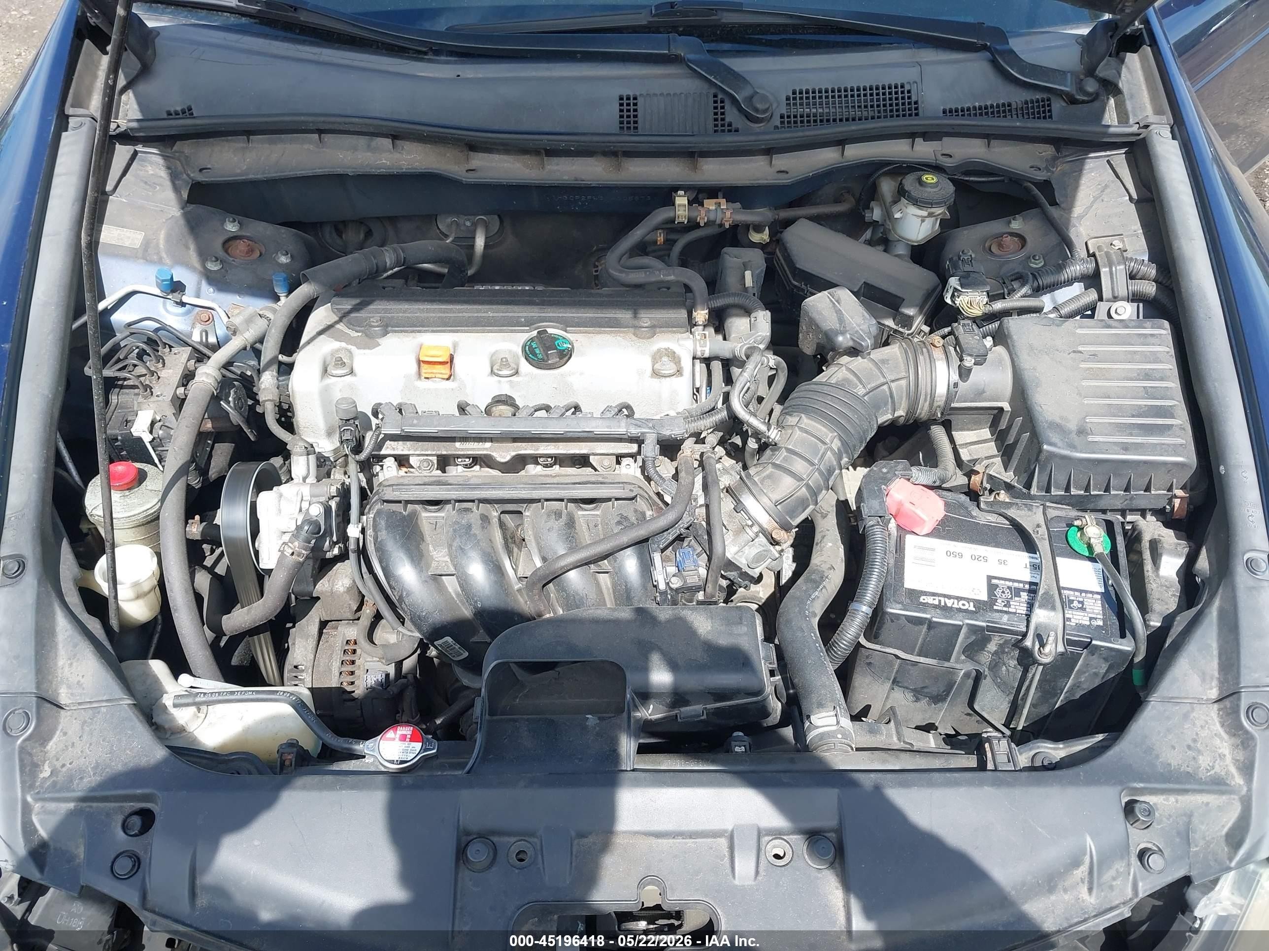 2010 Honda Accord 2.4 Lx-p Blue vin: 1HGCP2F43AA005673